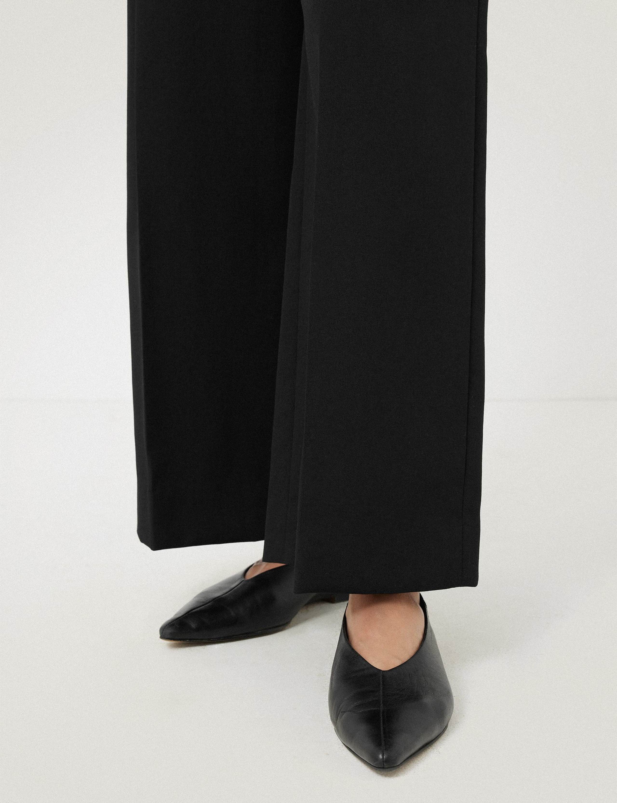 Leather Flat Pointed Ballet Pumps 6 of 7