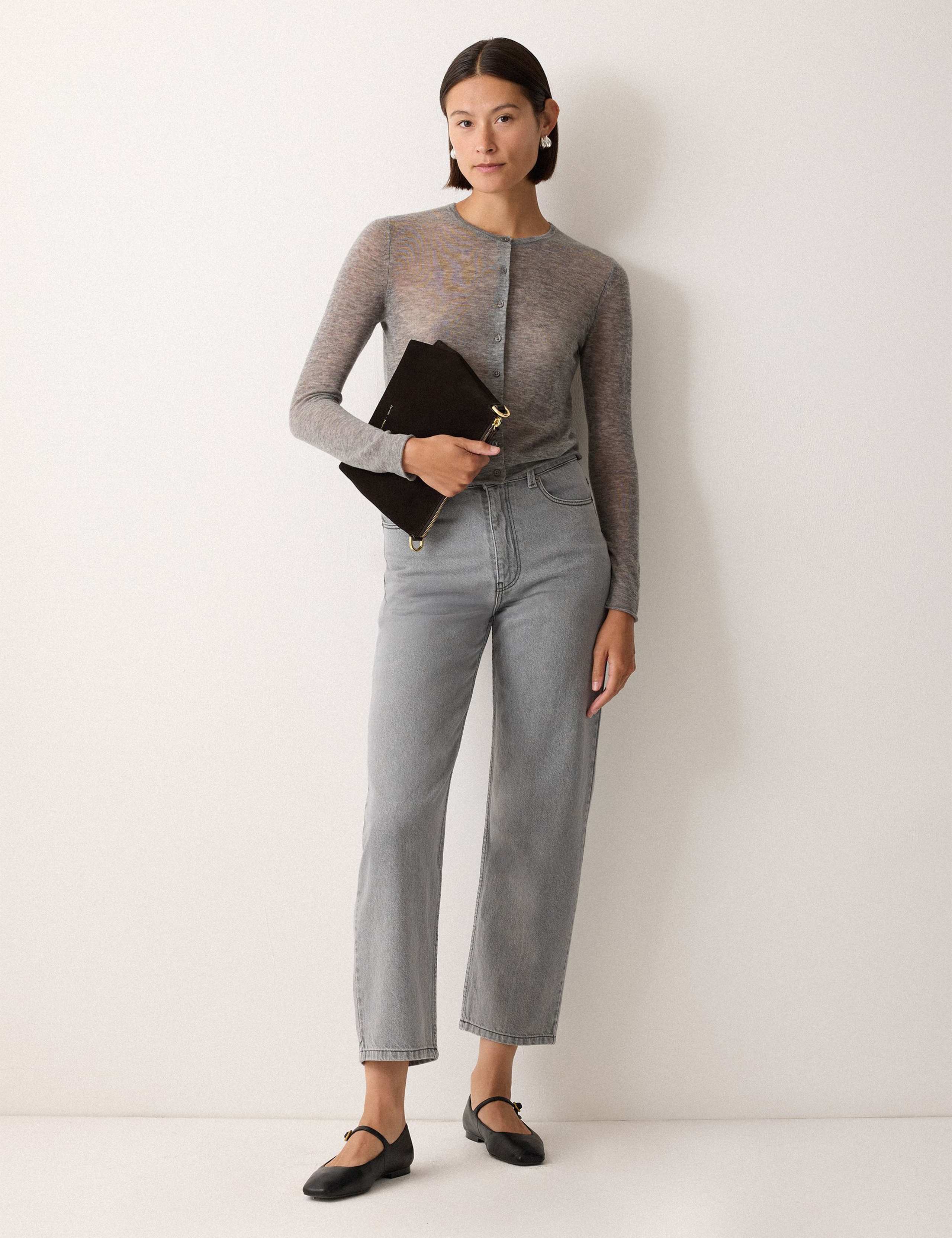 Pure Wool Crew Neck Cardigan 4 of 5