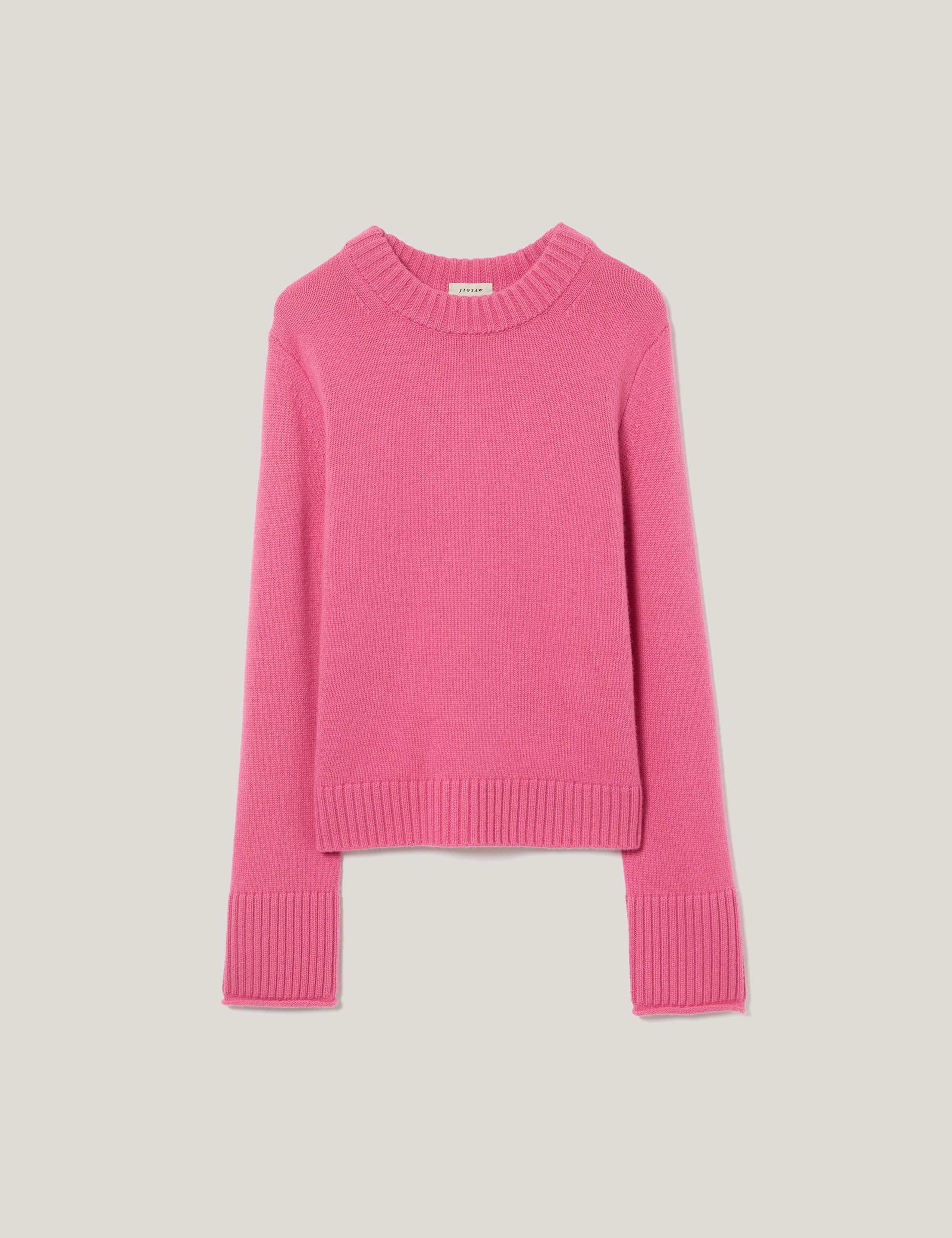 Wool Rich Crew Neck Jumper with Cashmere 2 of 6