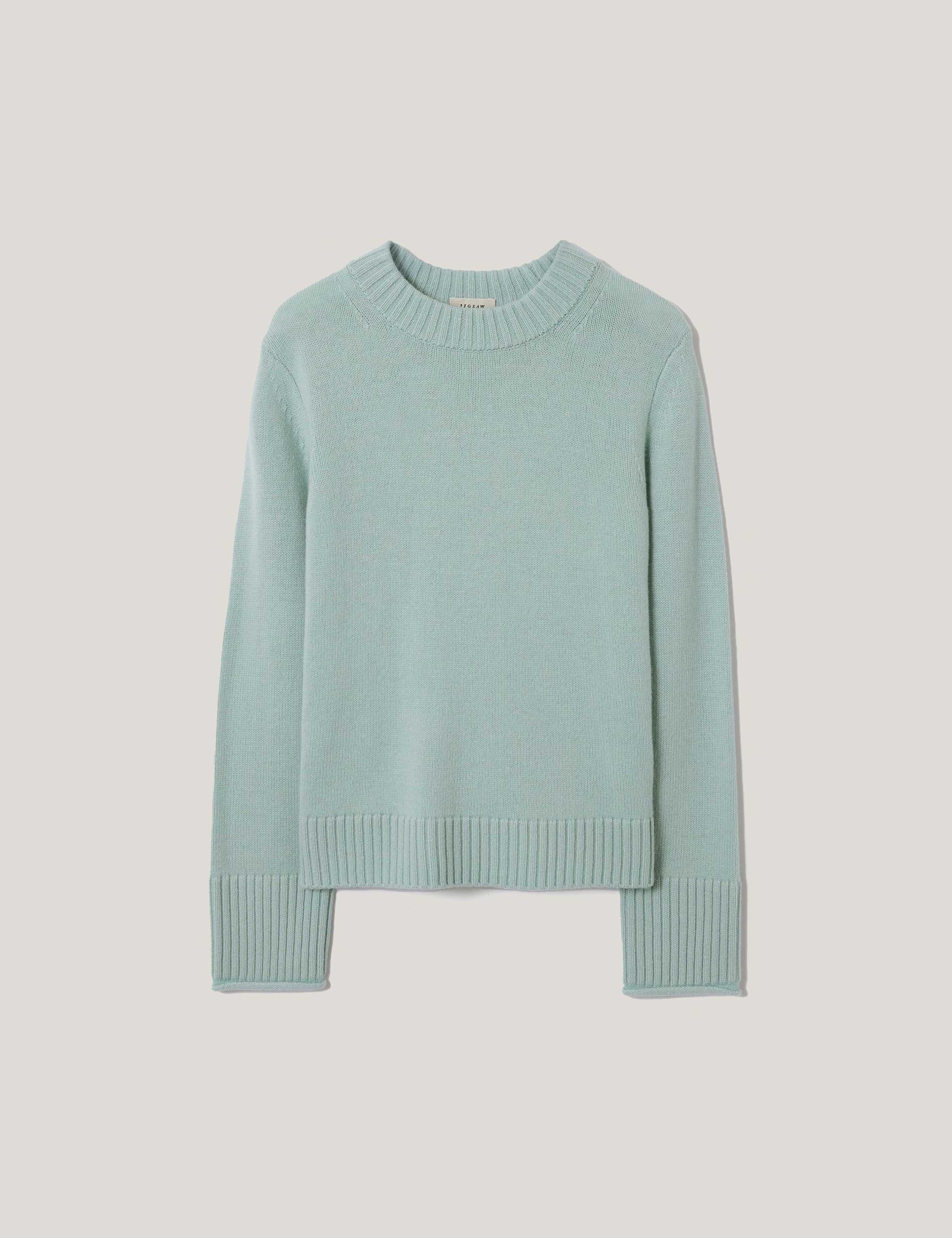 Wool Rich Crew Neck Jumper with Cashmere 2 of 6