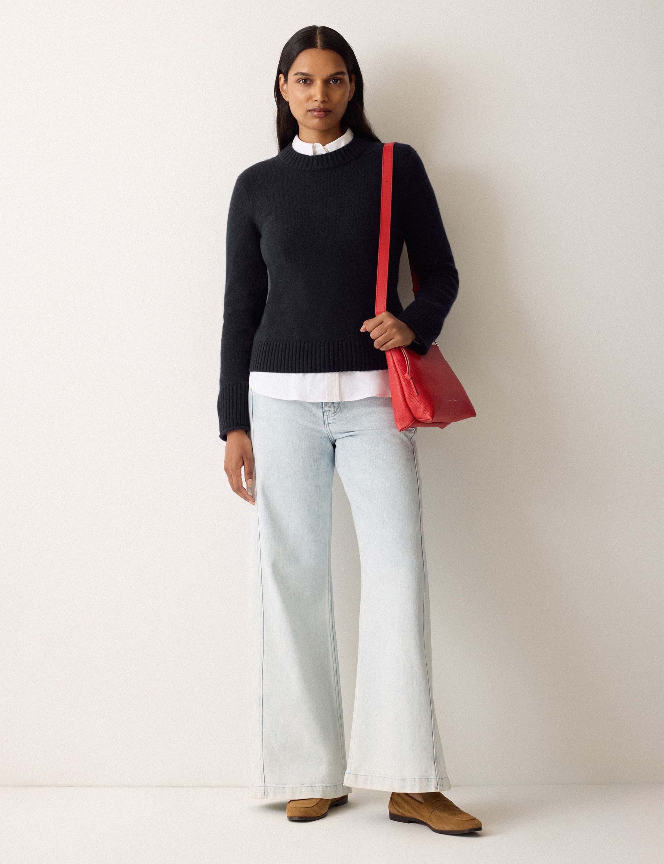 Wool Rich Crew Neck Jumper with Cashmere 4 of 5