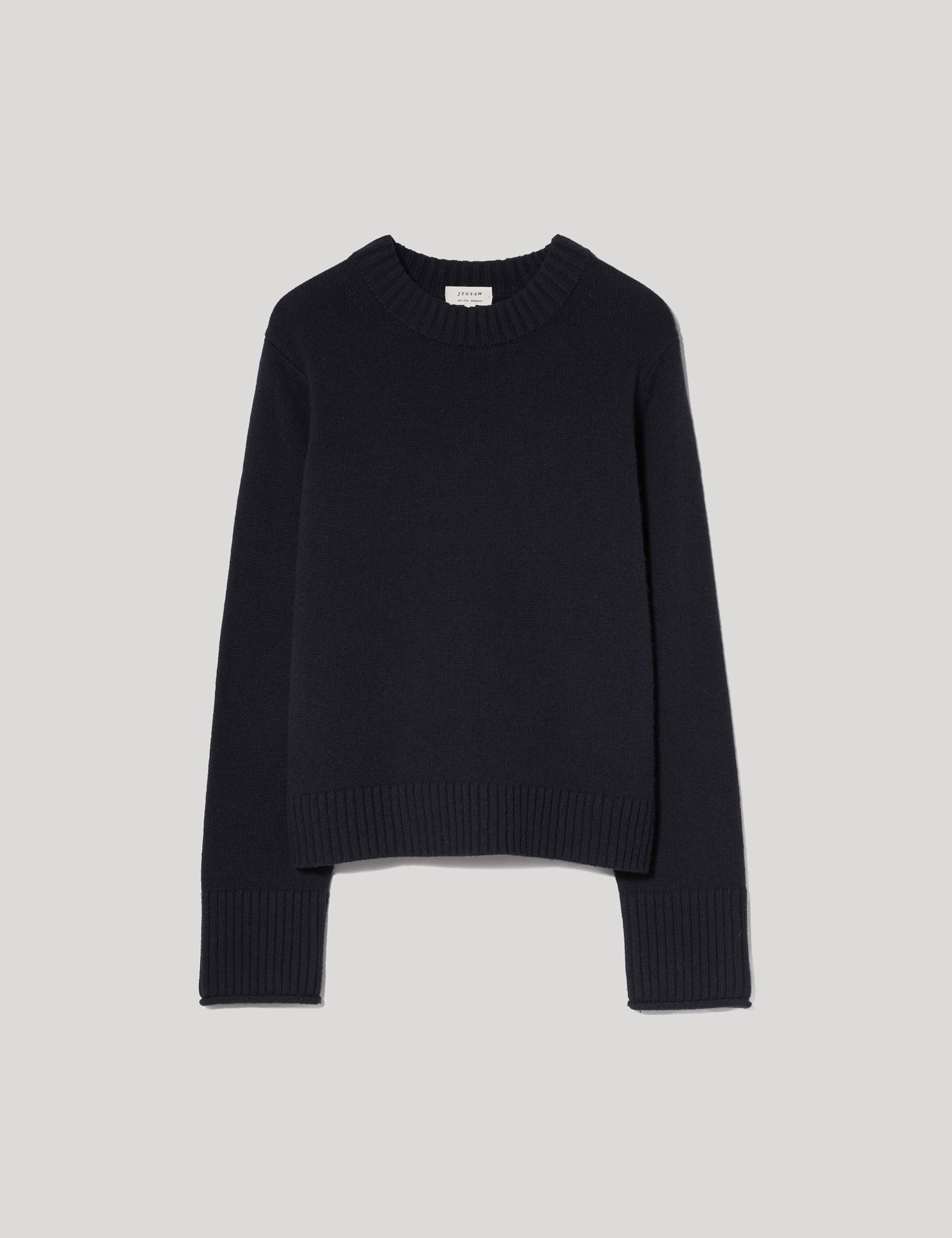Wool Rich Crew Neck Jumper with Cashmere 2 of 5