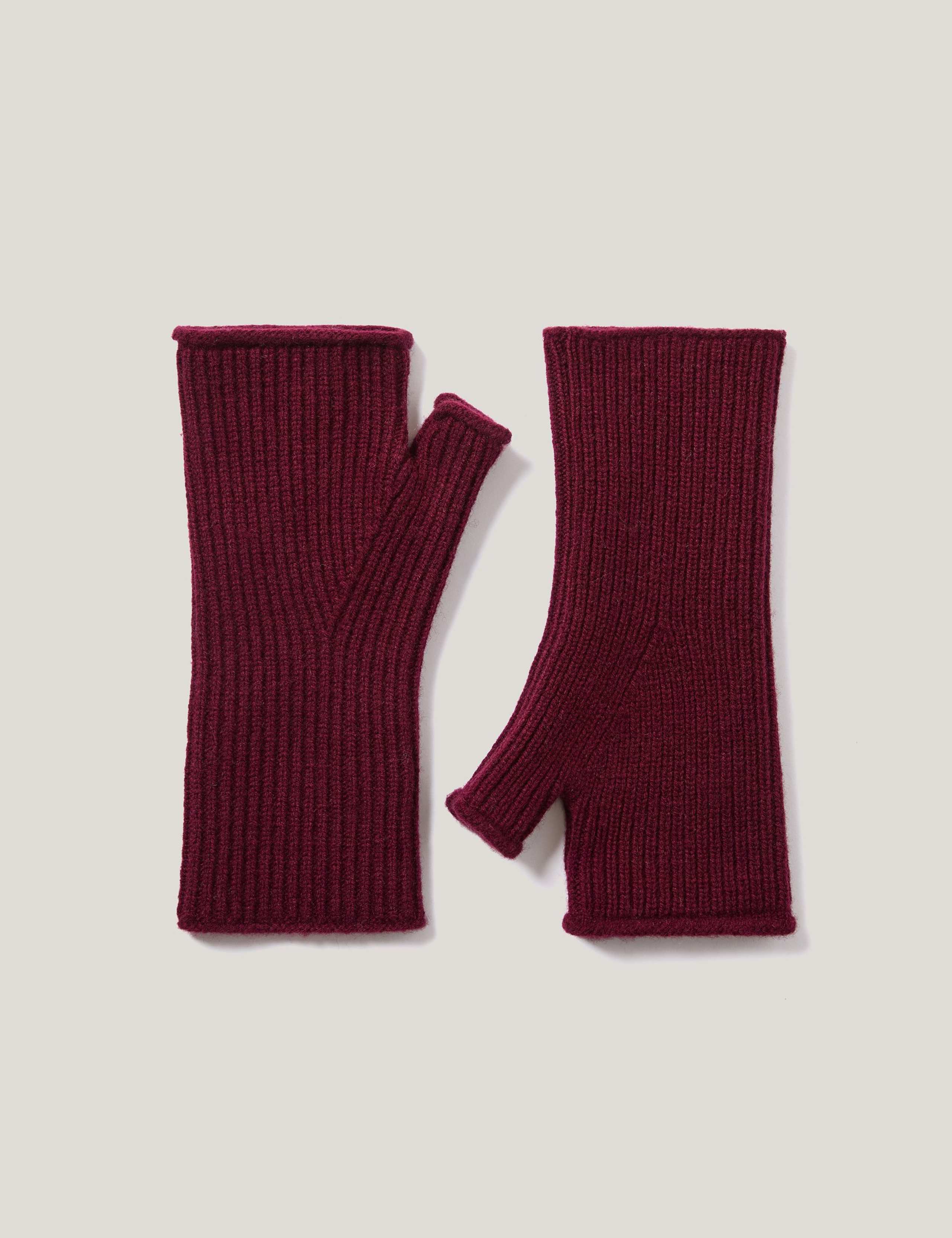 Wool Rich Knitted Mittens 1 of 3