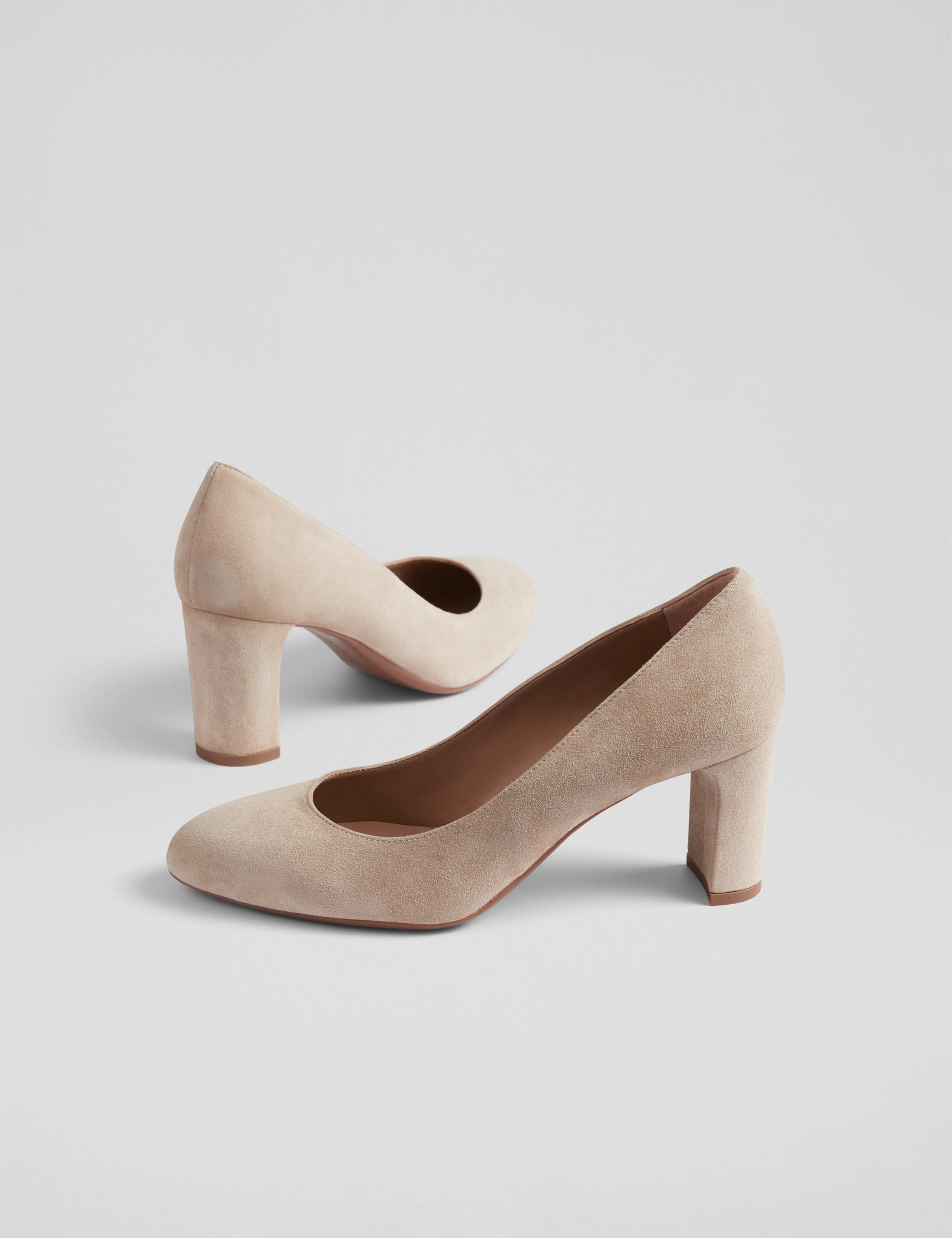 Suede Block Heel Court Shoes 4 of 4