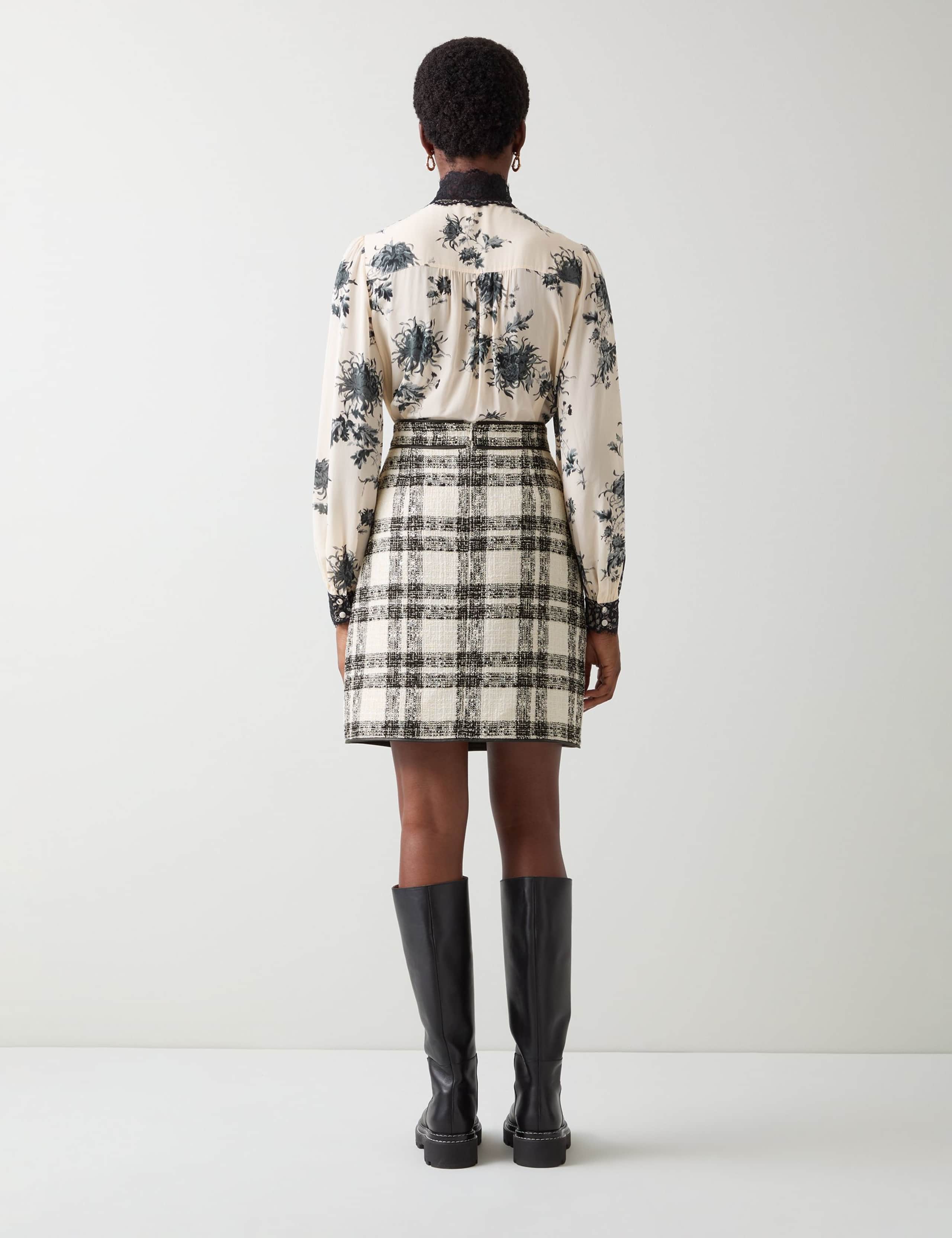 Checked Mini A-Line Skirt 3 of 4