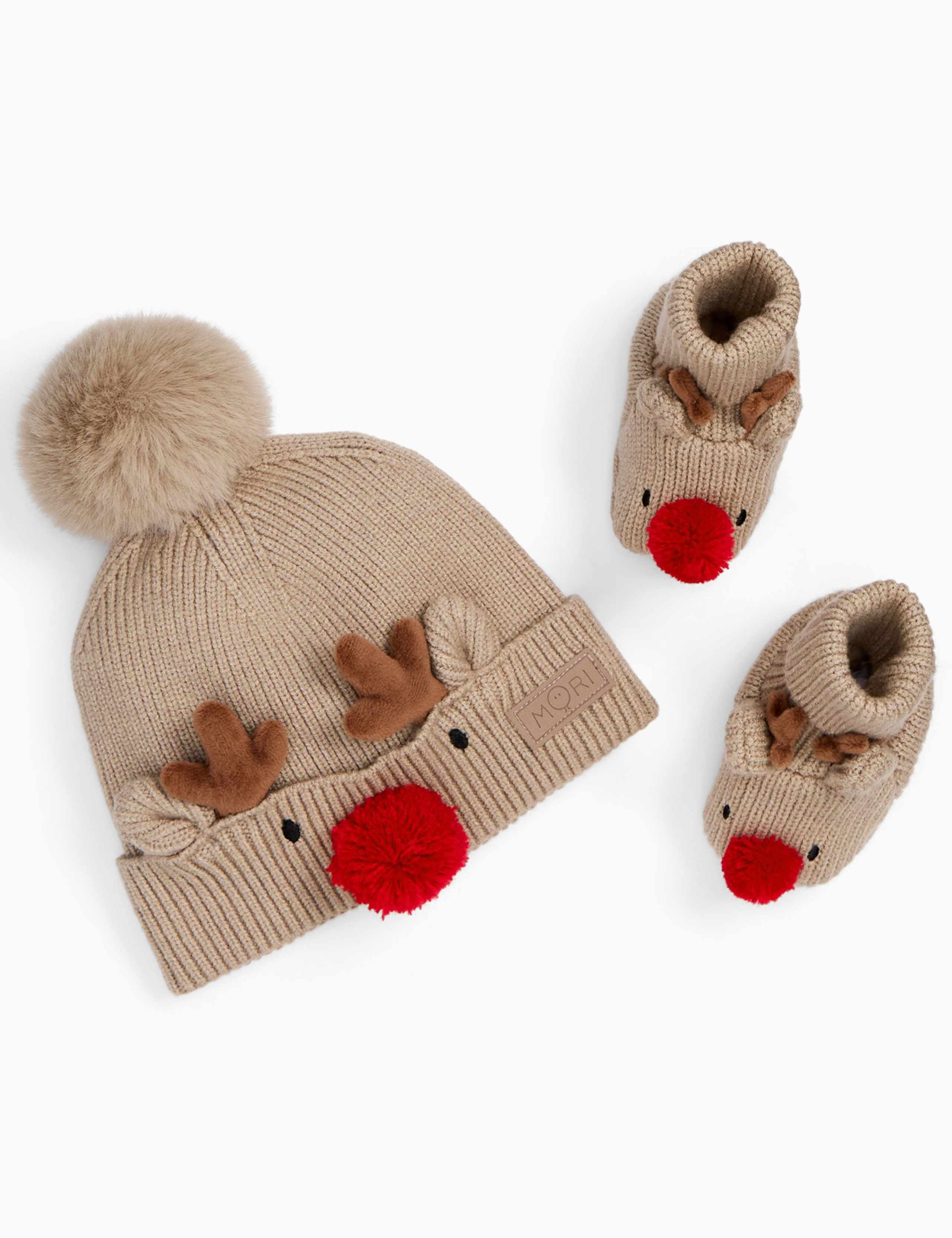 2pc Reindeer Hat and Booties Set (0-24 Mths) 2 of 3