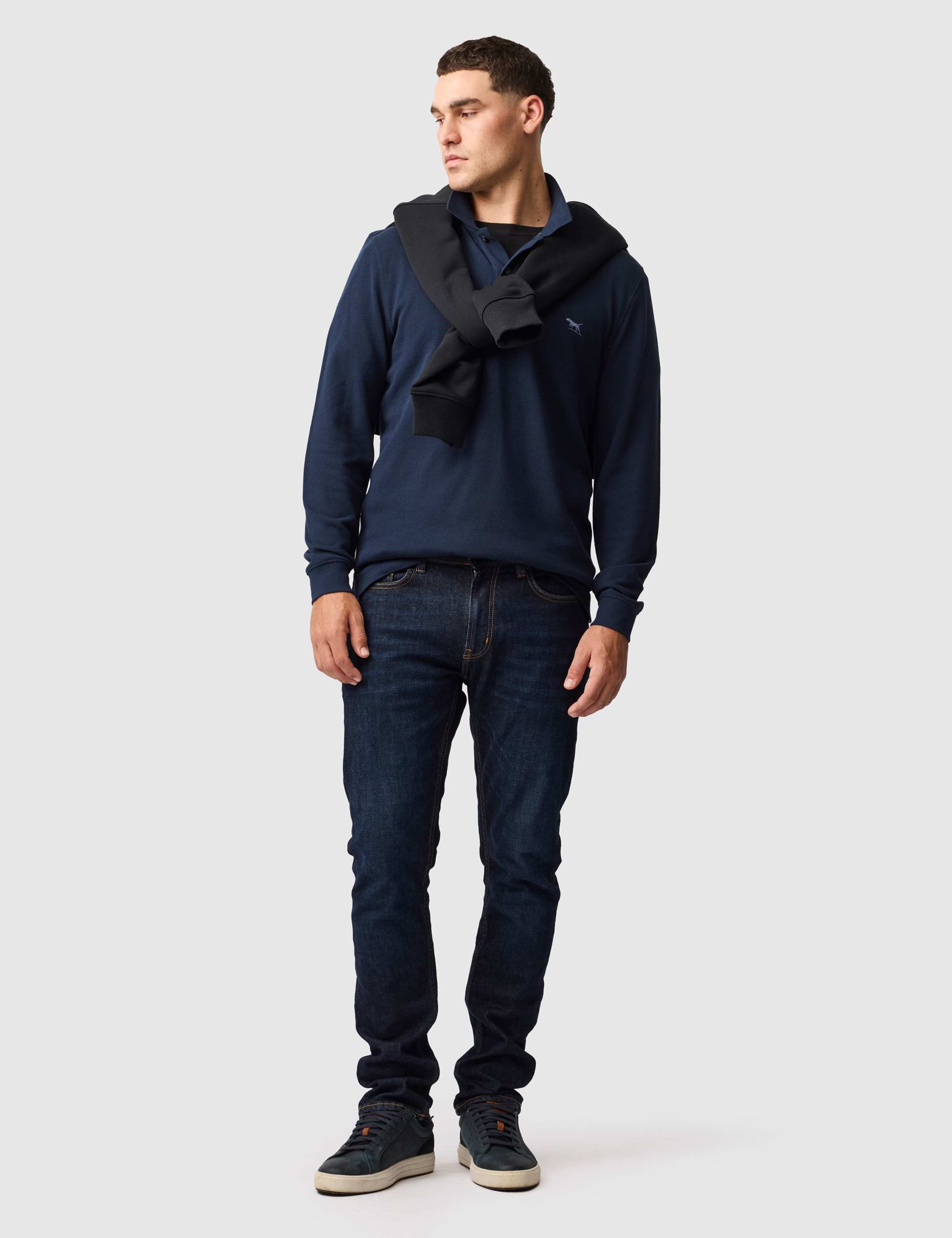 Gunn Pure Cotton Long Sleeve Polo Shirt 5 of 6