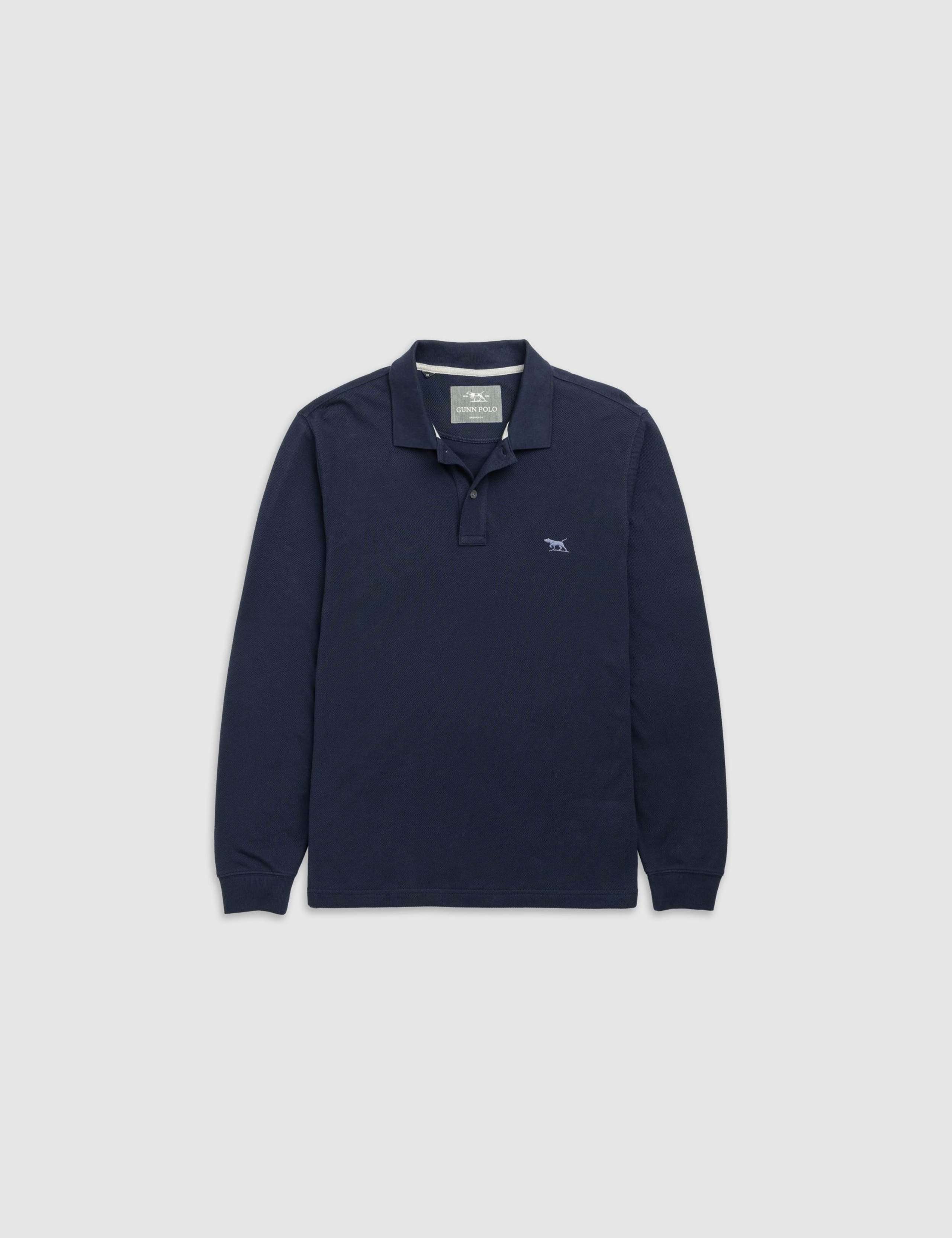 Gunn Pure Cotton Long Sleeve Polo Shirt 2 of 6
