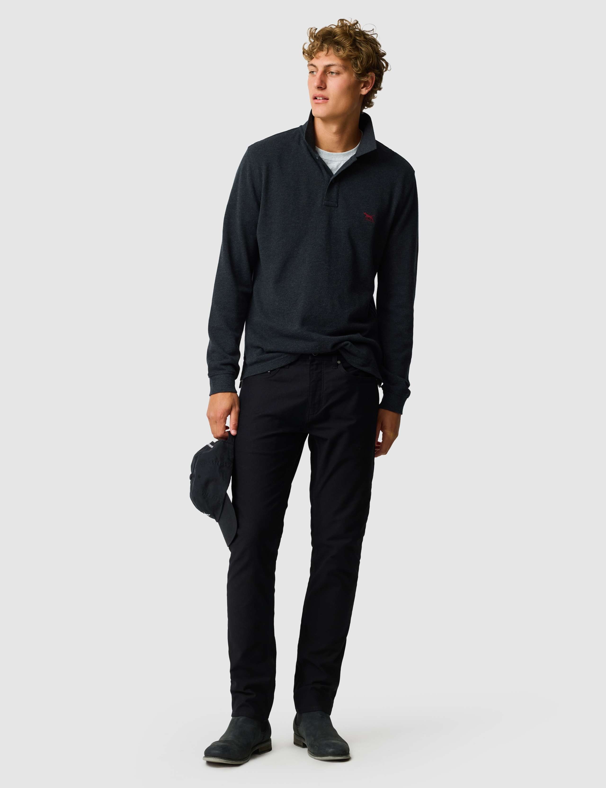 Gunn Pure Cotton Long Sleeve Polo Shirt 2 of 6