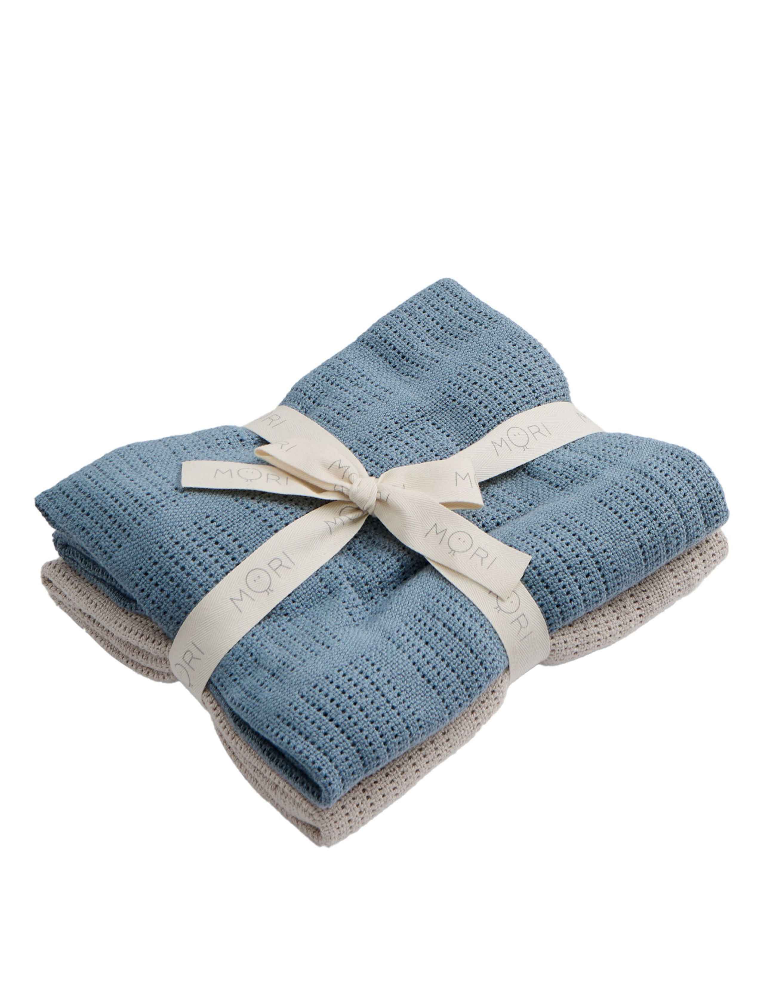 2 Pack Cotton Blend Cellular Shawls 1 of 3