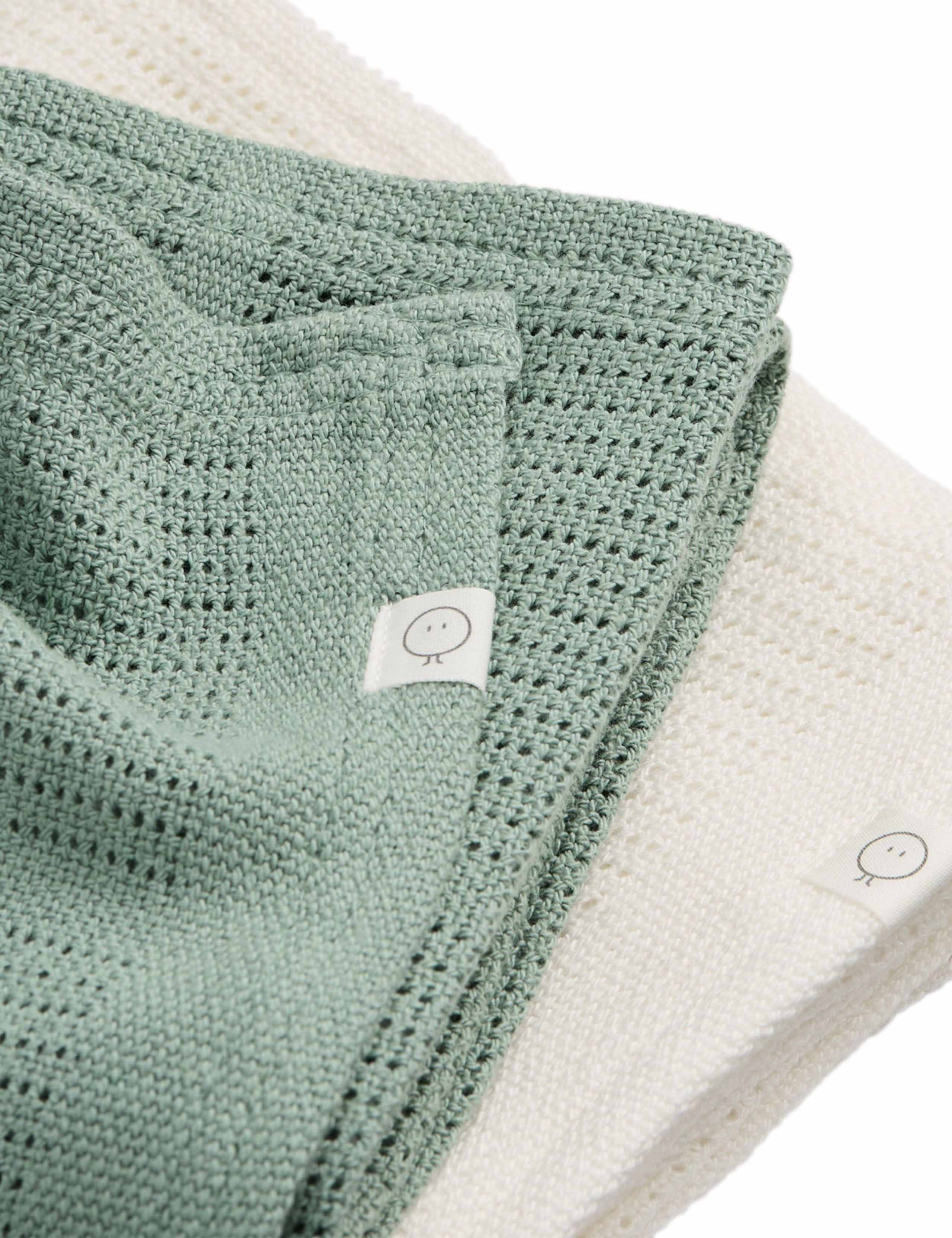 2pk Cotton Blend Cellular Shawls 3 of 3