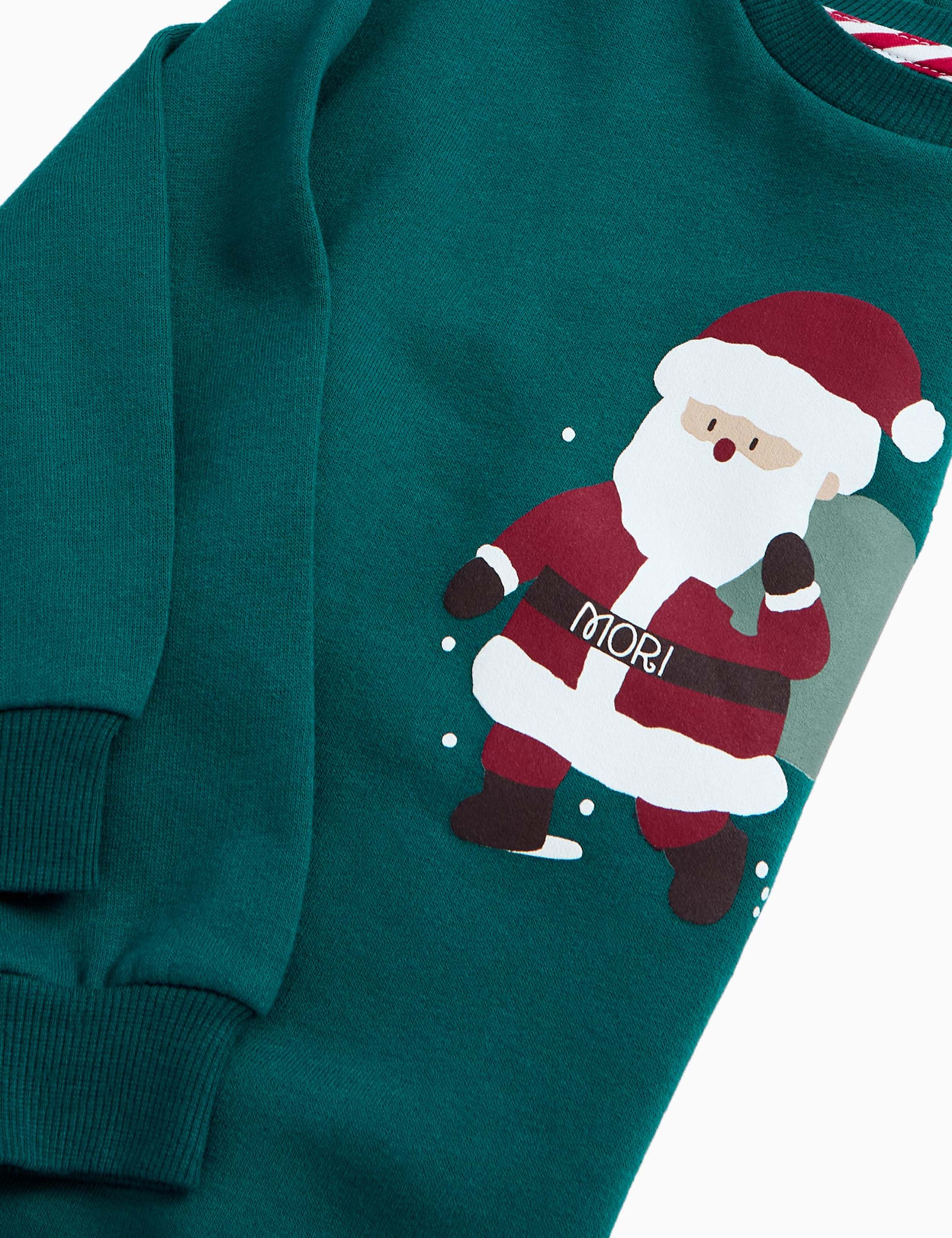 Cotton Blend Santa Christmas Sweatshirt (3 Months-6 Years) 2 of 3