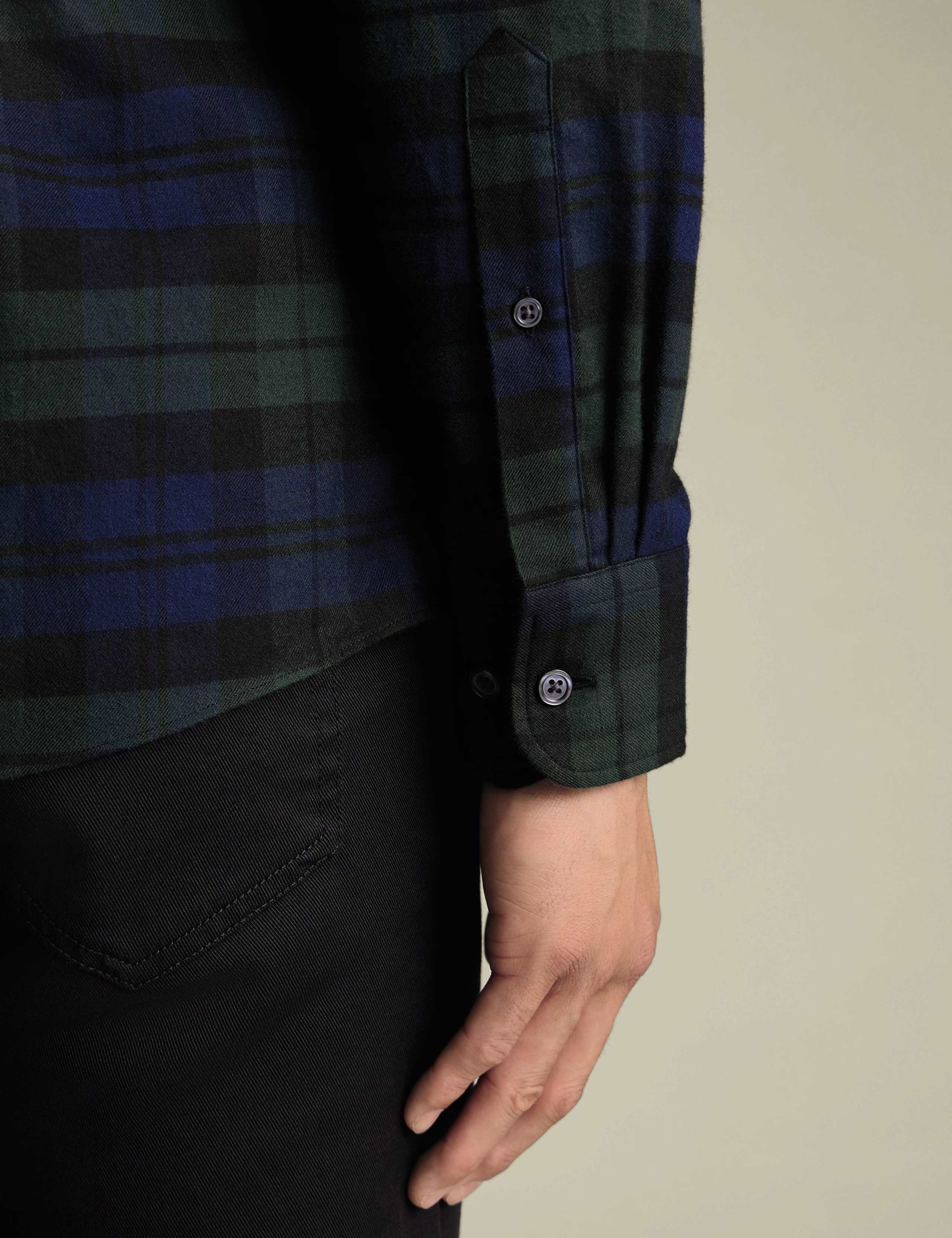 Regular Fit Pure Cotton Checked Flannel Shirt 5 of 6
