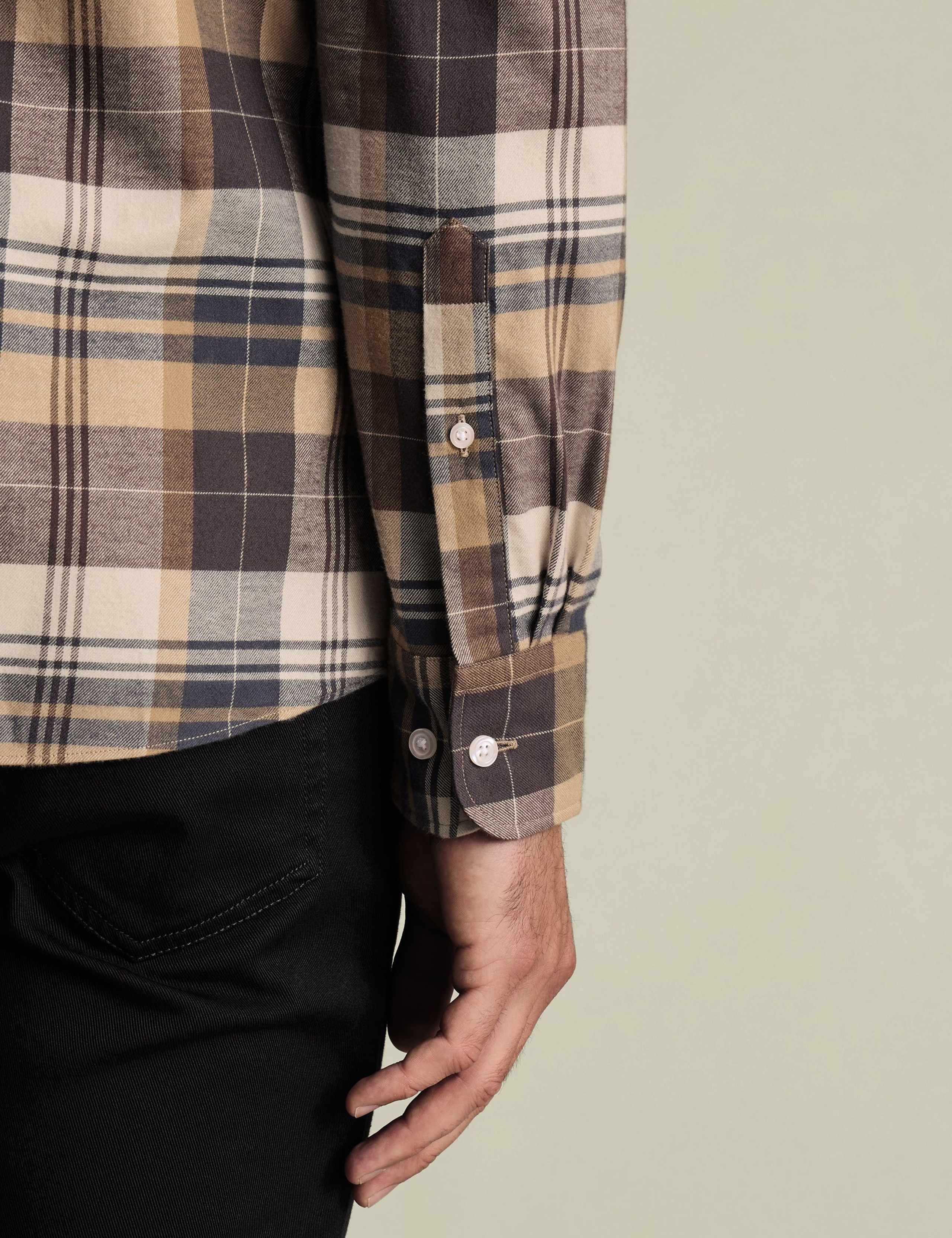 Regular Fit Pure Cotton Checked Flannel Shirt 4 of 4