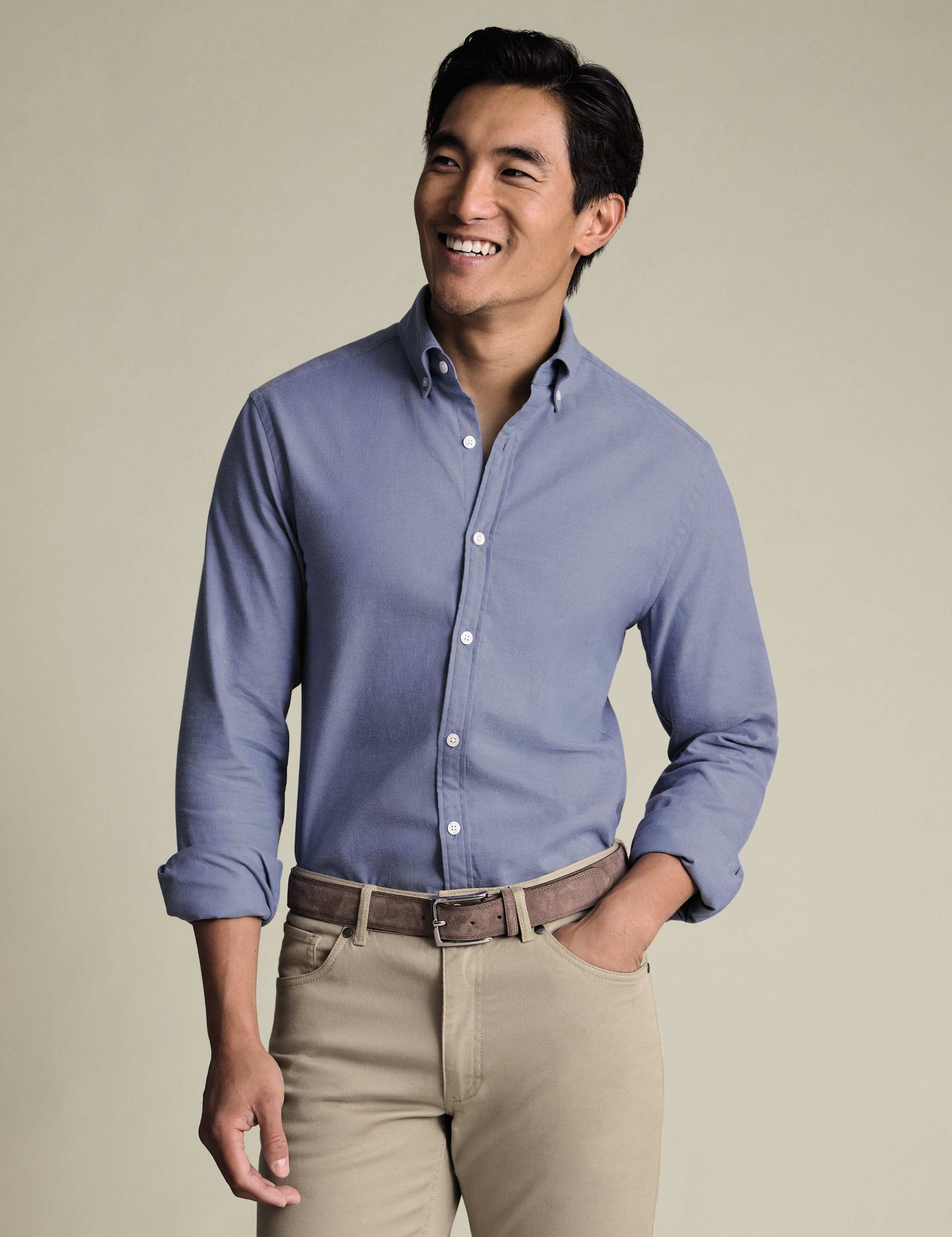 Slim Fit Pure Cotton Flannel Shirt 2 of 5