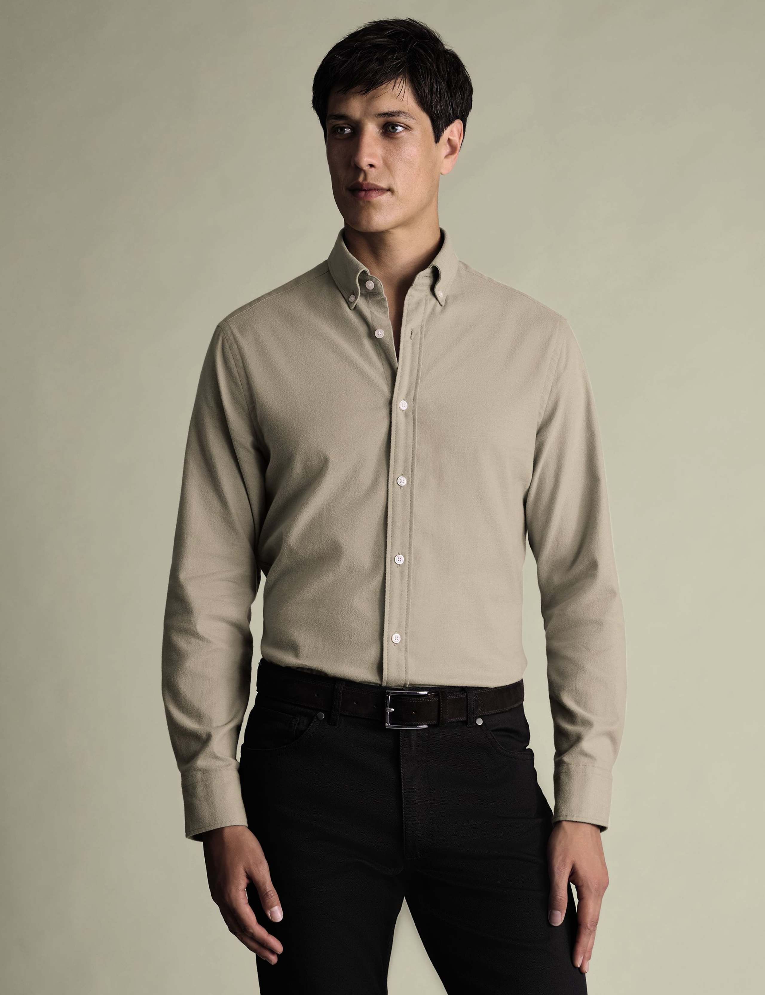 Slim Fit Pure Cotton Flannel Shirt 2 of 5