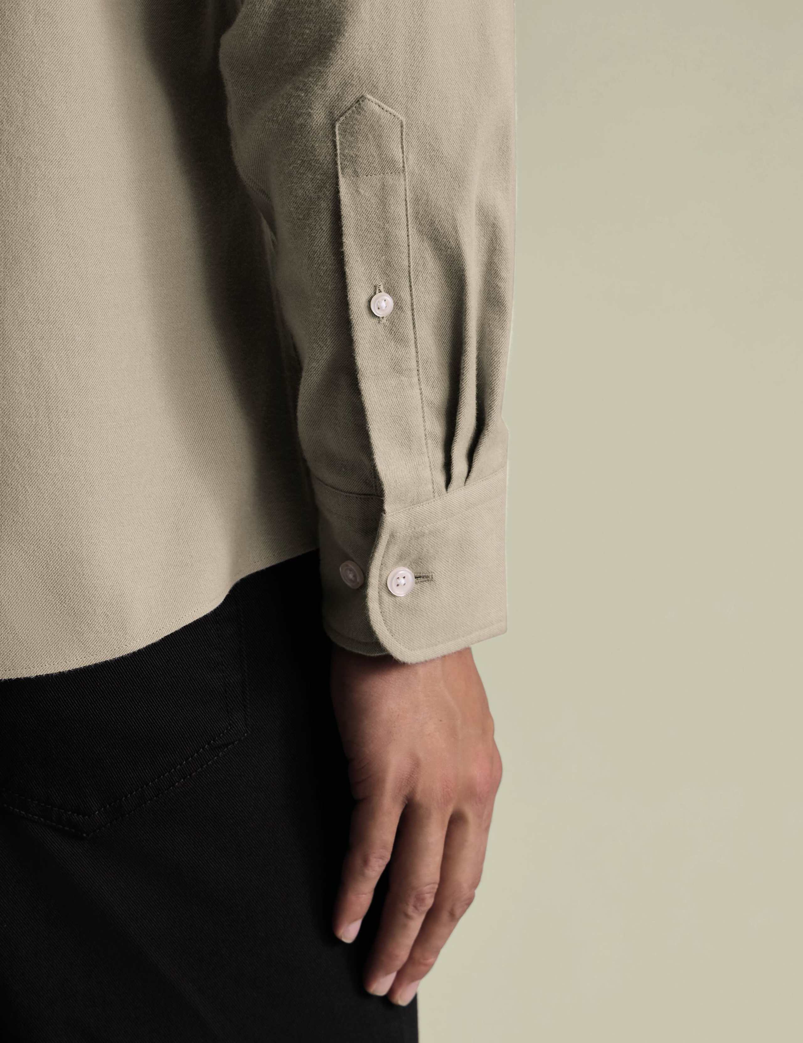 Slim Fit Pure Cotton Flannel Shirt 5 of 5