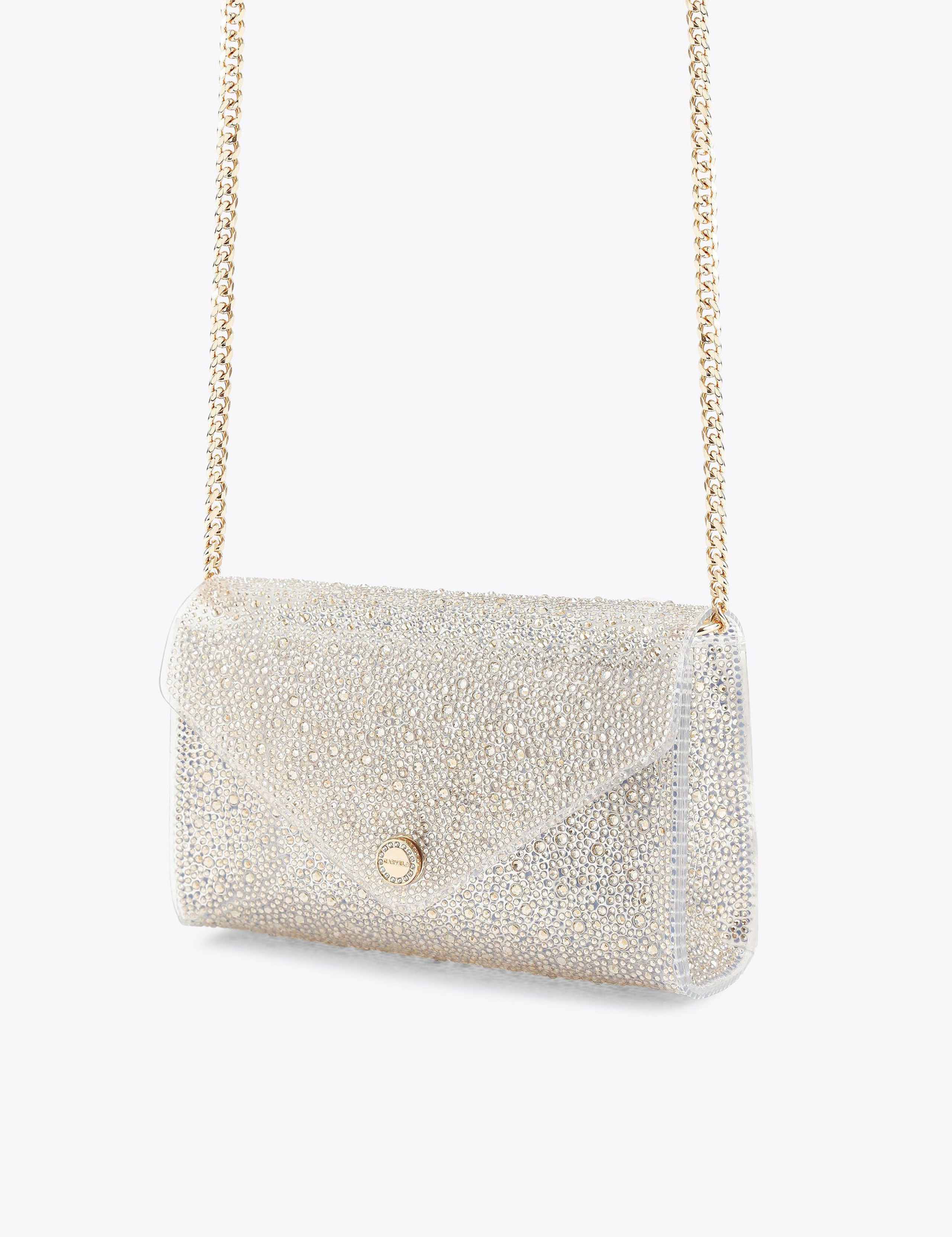 Embellished Chain Strap Clutch Bag 2 of 4