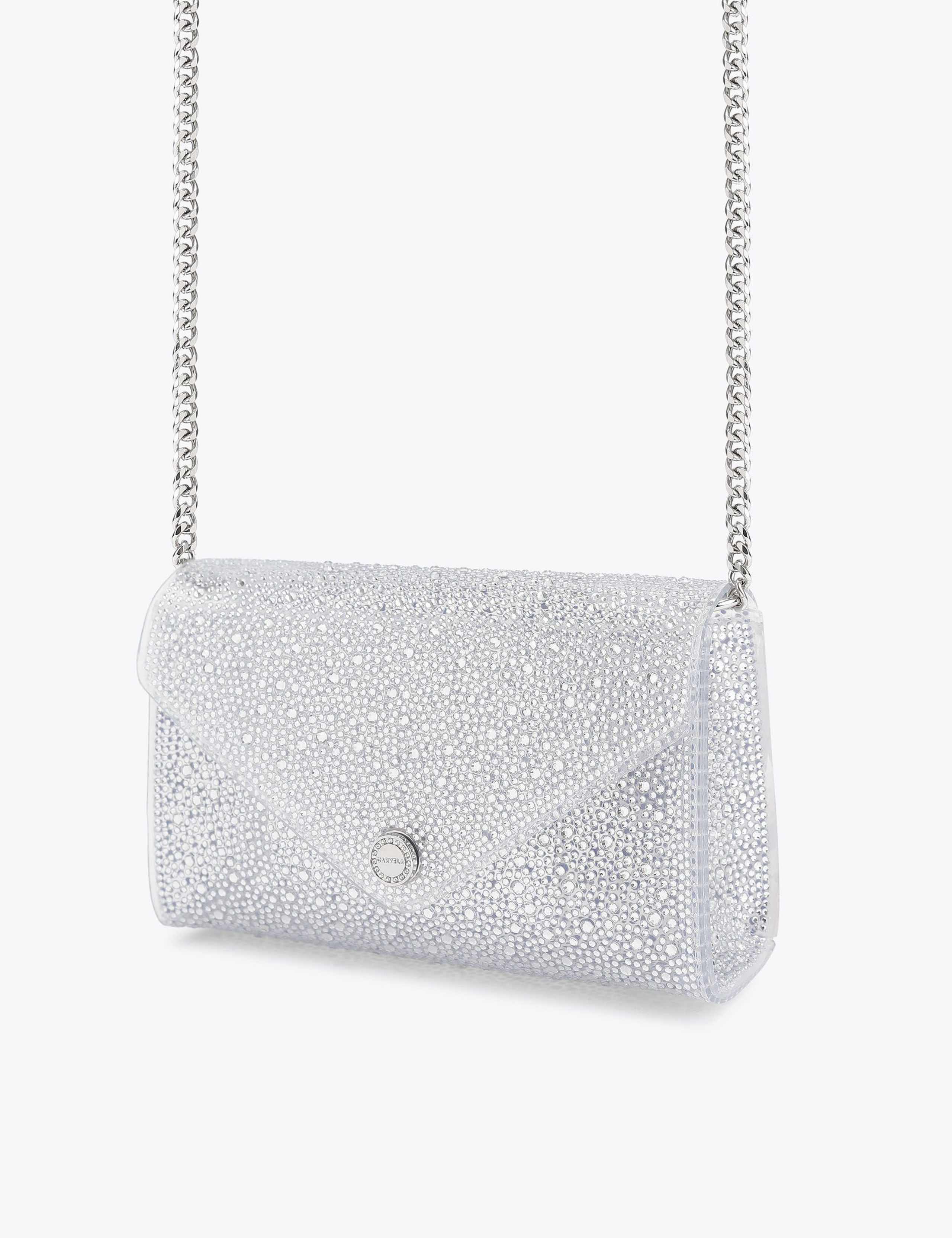Embellished Chain Strap Clutch Bag 2 of 4