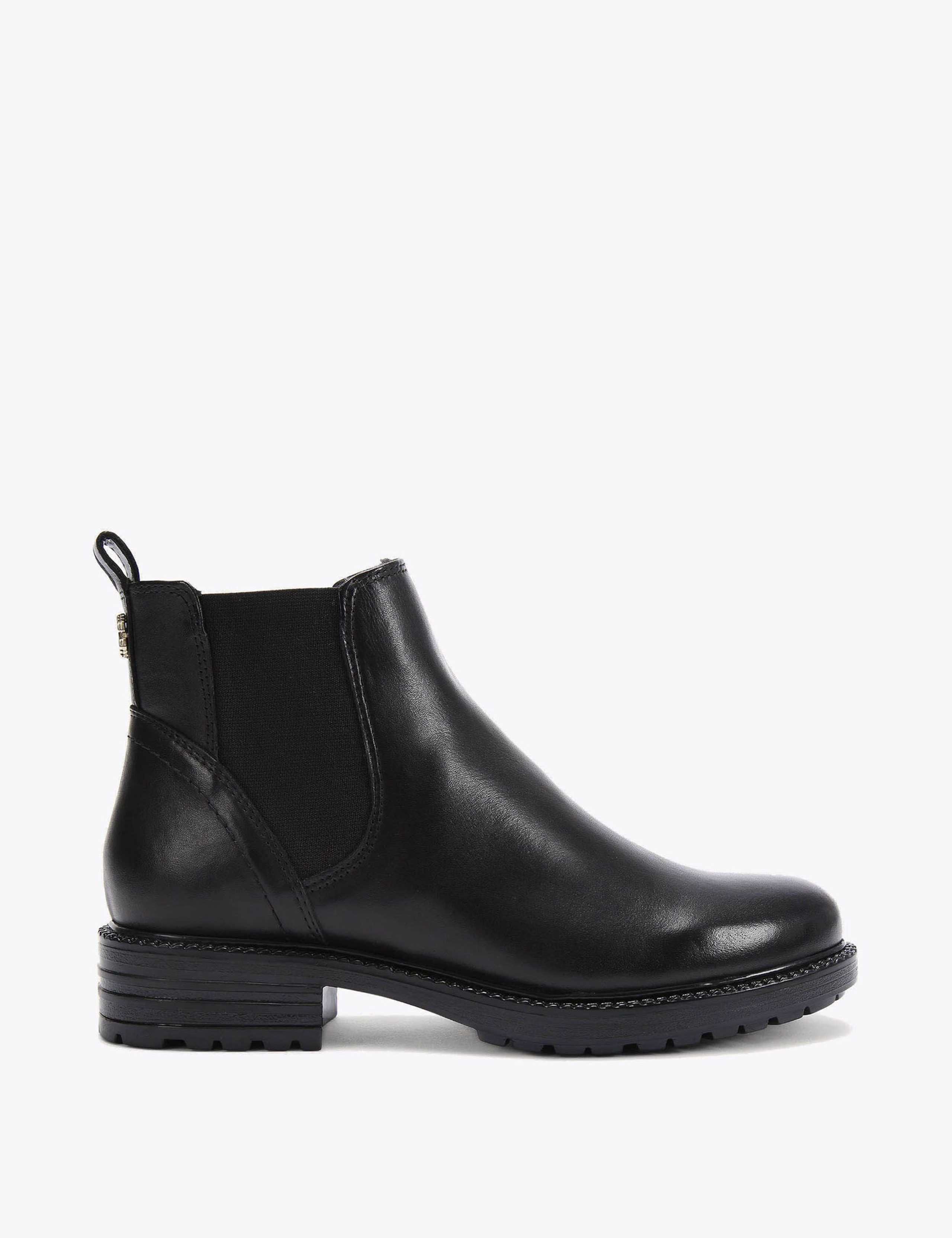 Wide Fit Leather Block Heel Chelsea Boots 1 of 5