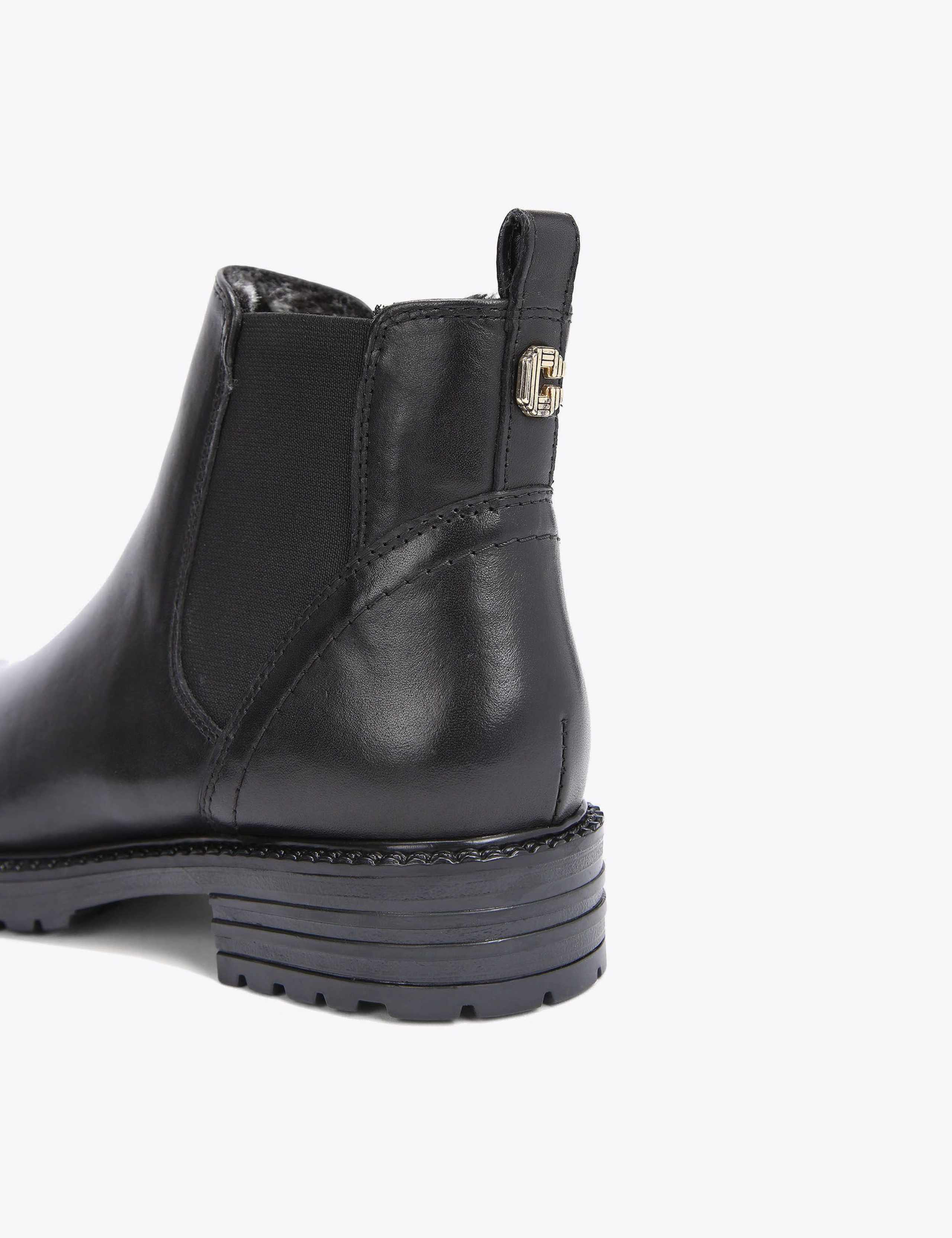 Wide Fit Leather Block Heel Chelsea Boots 3 of 5