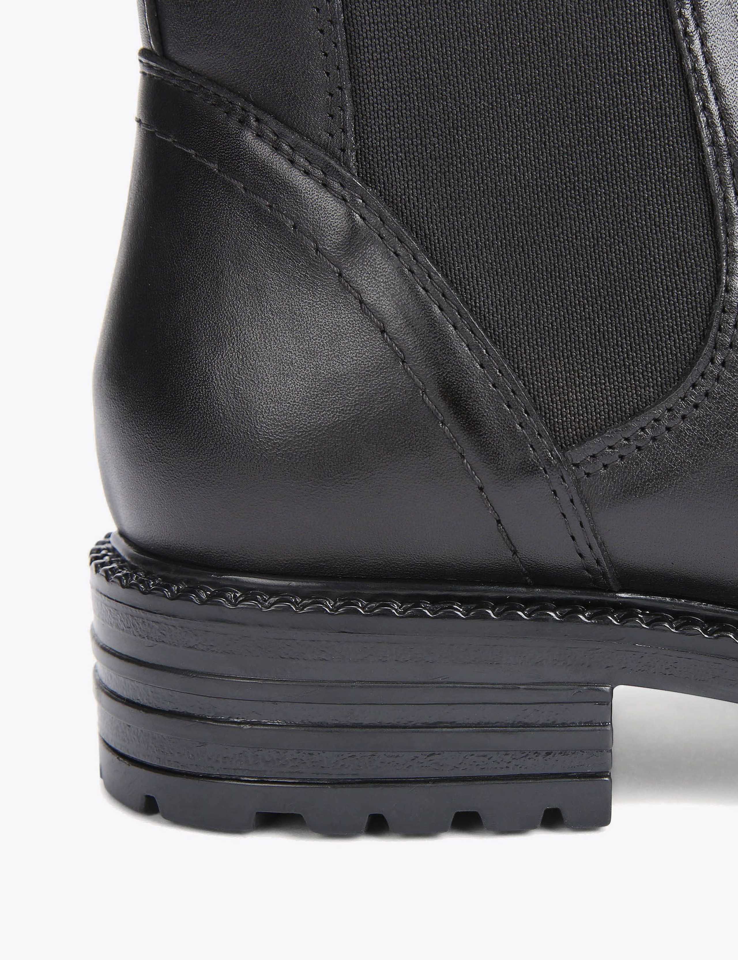 Wide Fit Leather Block Heel Chelsea Boots 5 of 5