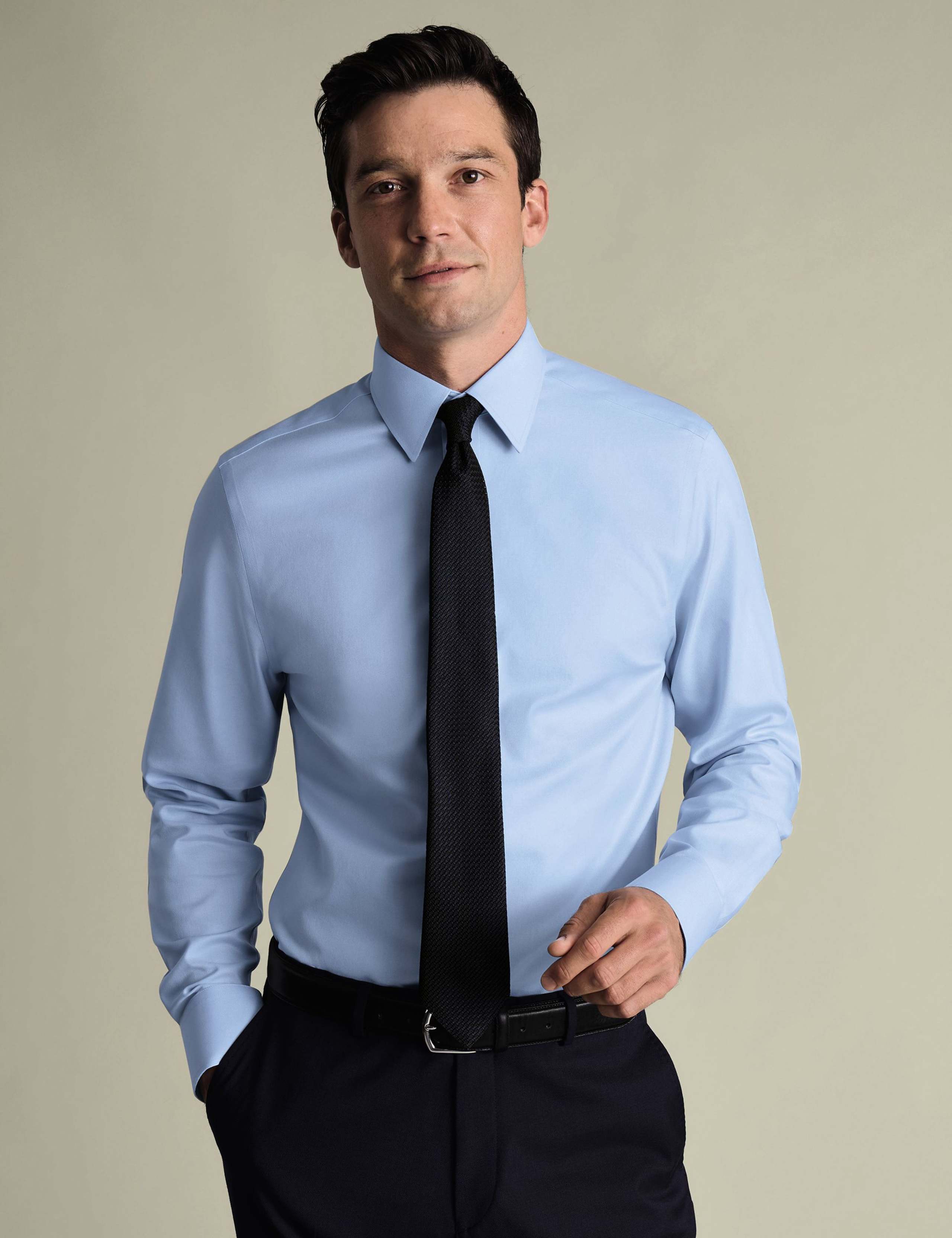 Slim Fit Non Iron Pure Cotton Twill Shirt 3 of 7