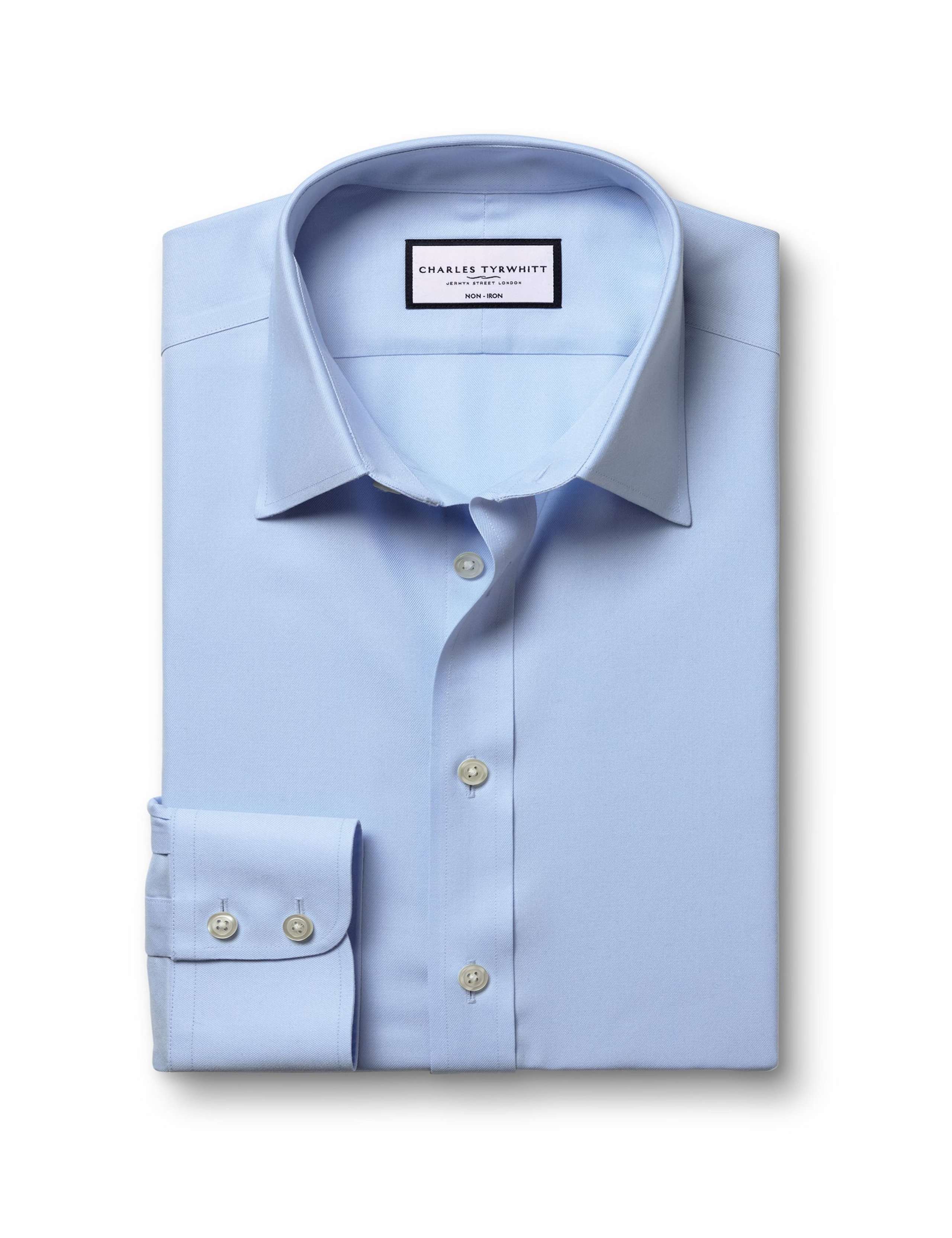 Slim Fit Non Iron Pure Cotton Twill Shirt 2 of 7