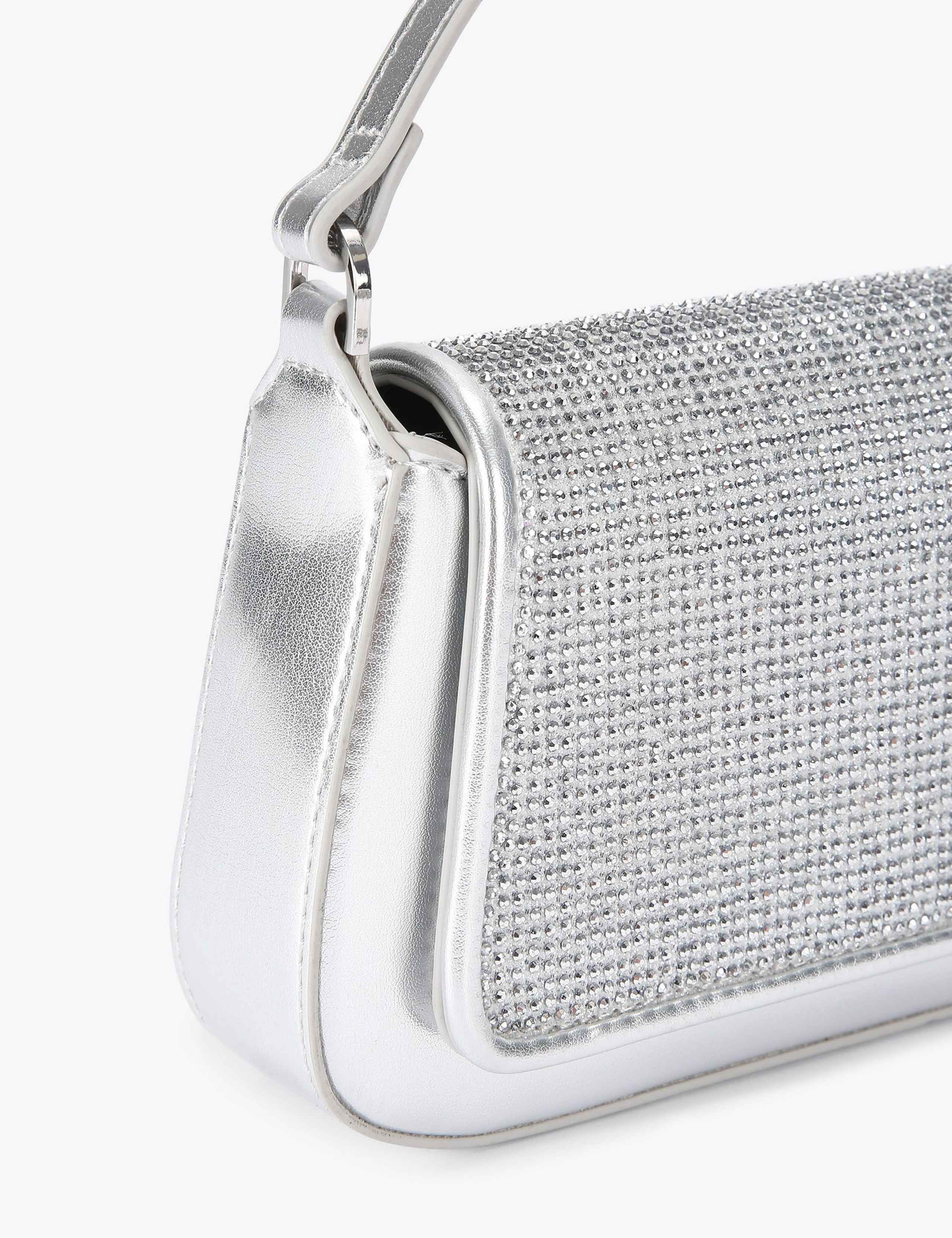 Faux Leather Embellished Clutch Bag 2 of 4