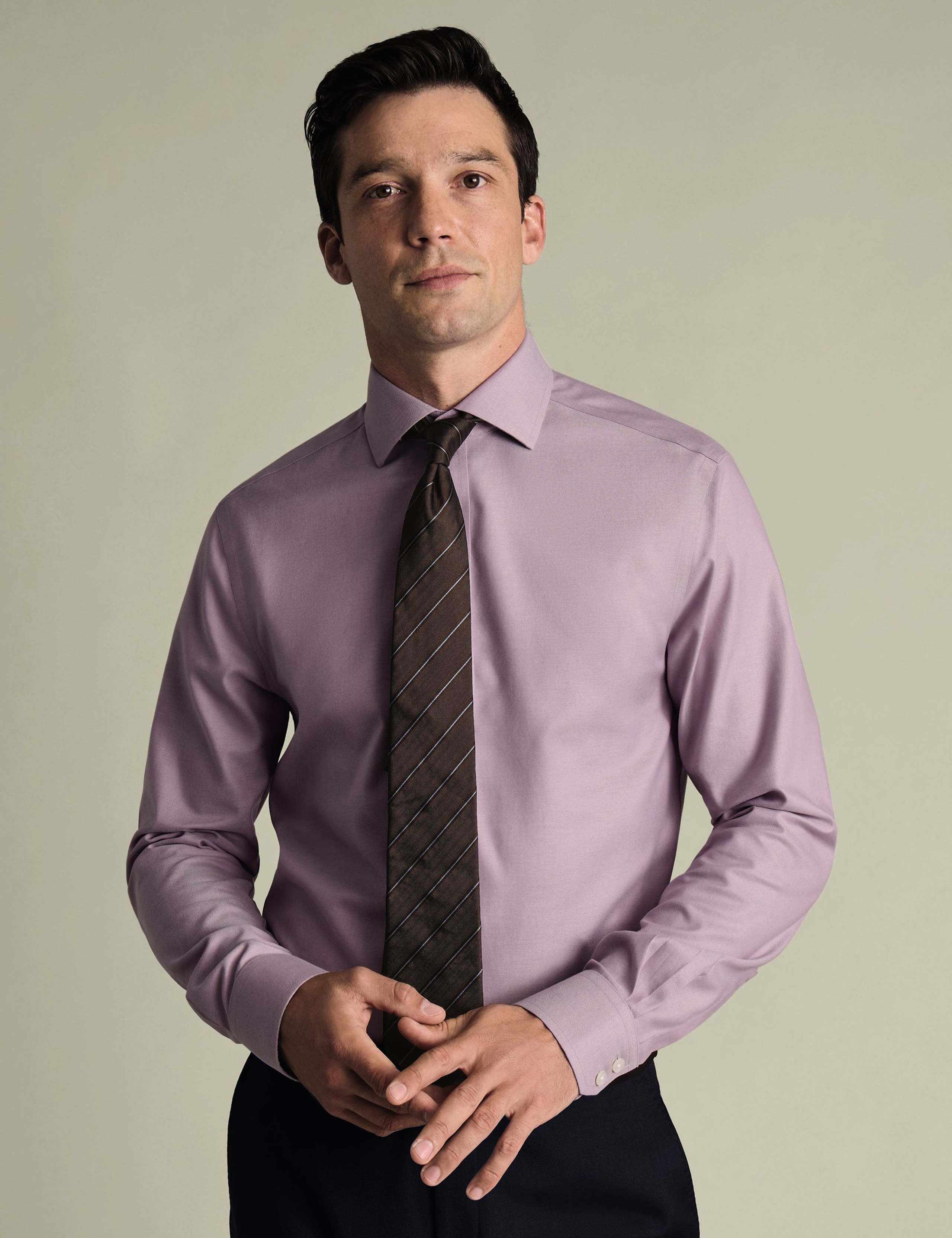 Slim Fit Non Iron Pure Cotton Twill Shirt 3 of 7