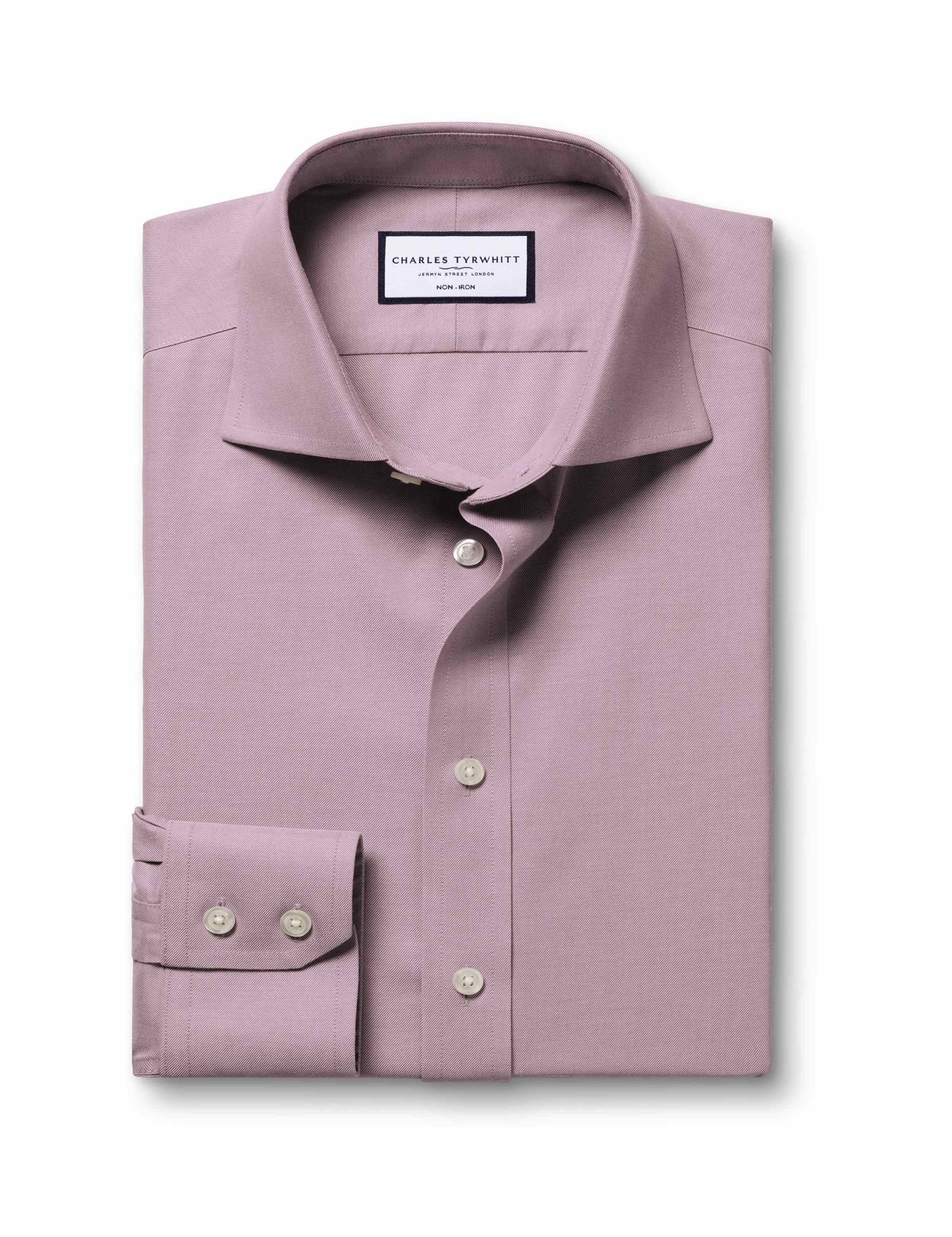 Slim Fit Non Iron Pure Cotton Twill Shirt 1 of 7