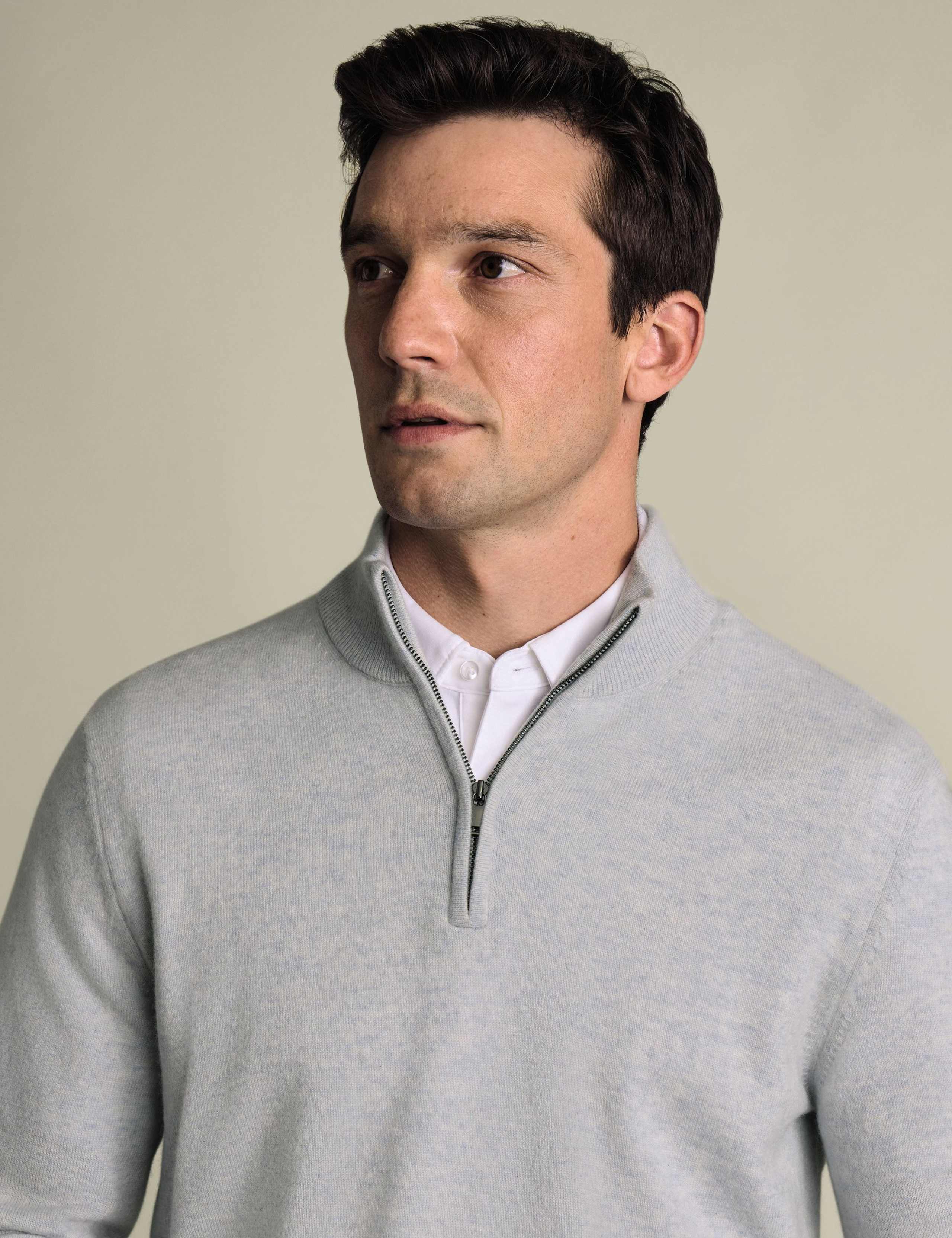 Pure Cashmere Half Zip Jumper 3 of 5