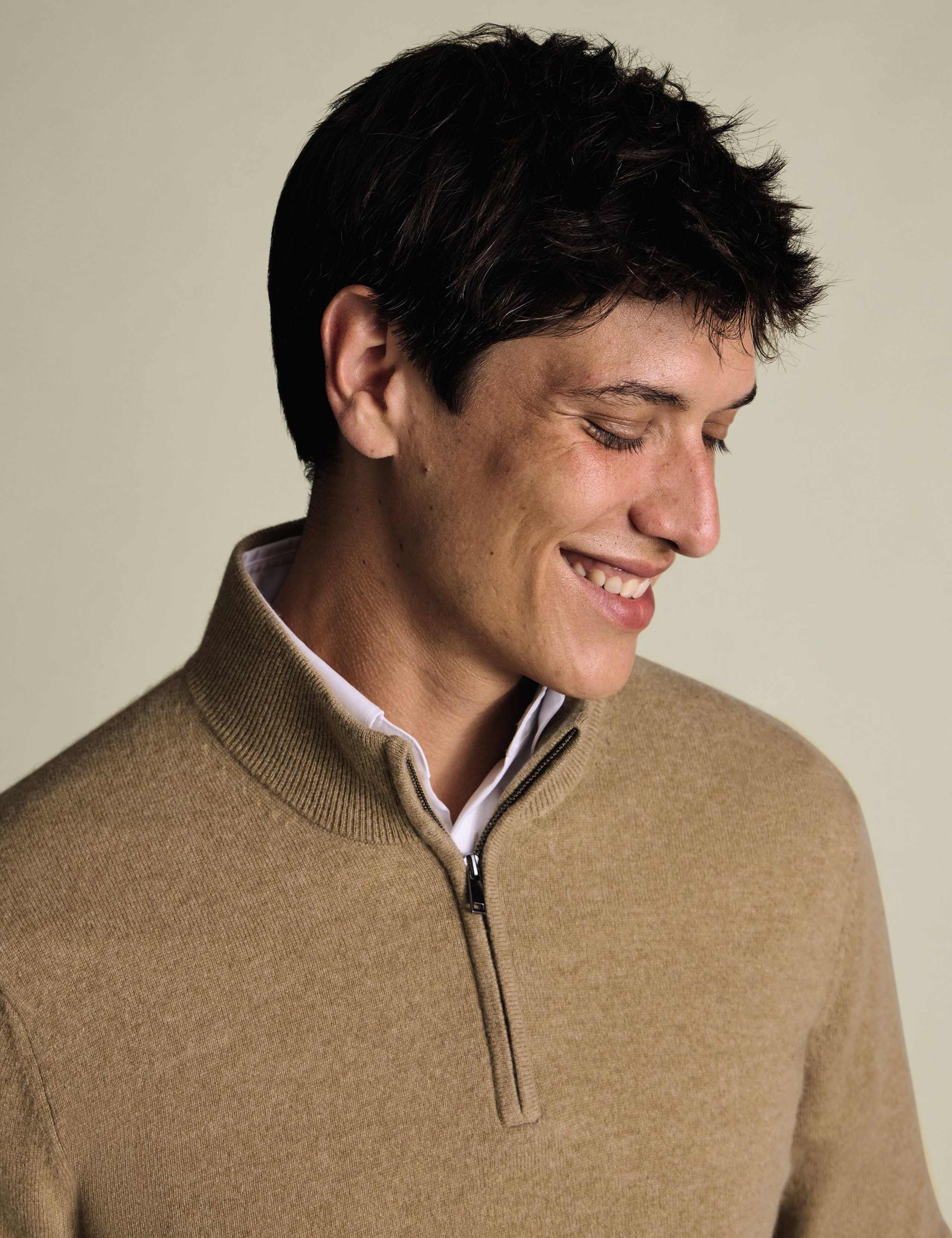 Pure Cashmere Half Zip Jumper 3 of 5