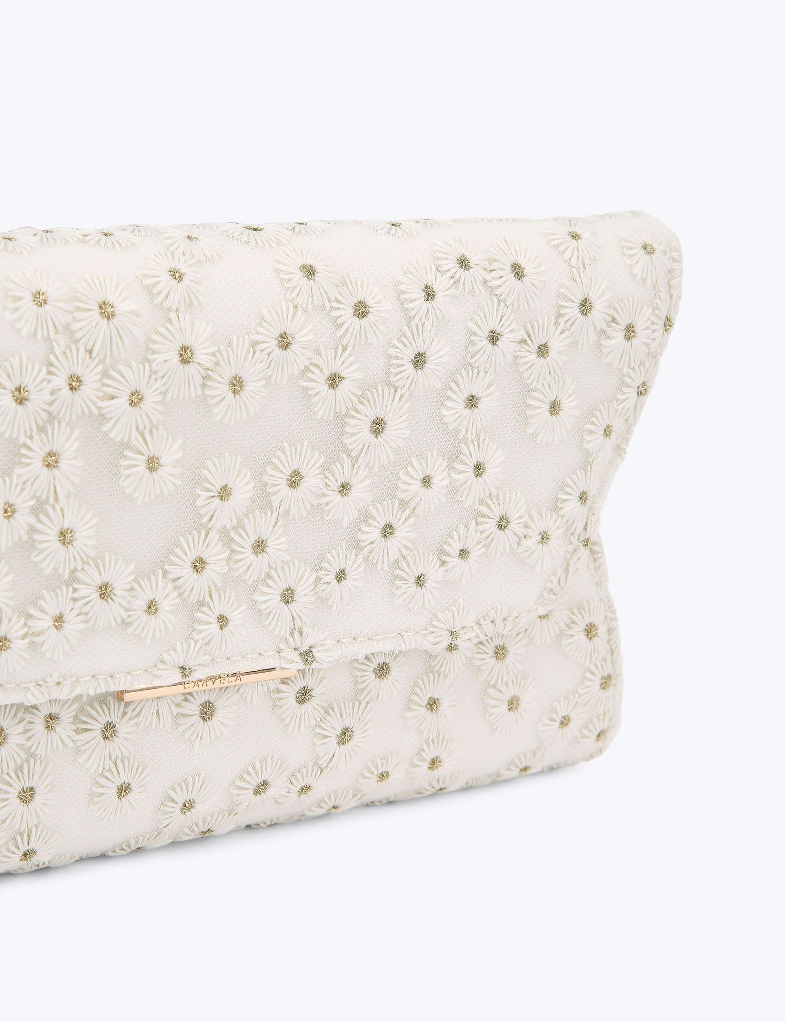 Floral Embroidered Chain Strap Clutch Bag 3 of 4