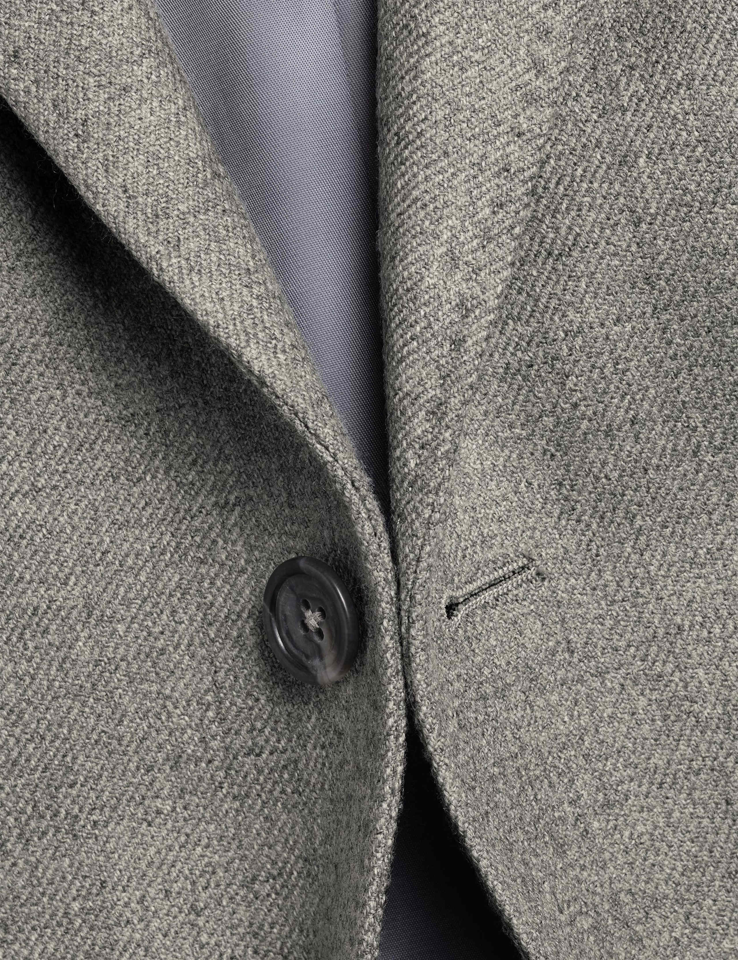 Slim Fit Pure Wool Twill Textured Jacket 3 of 5