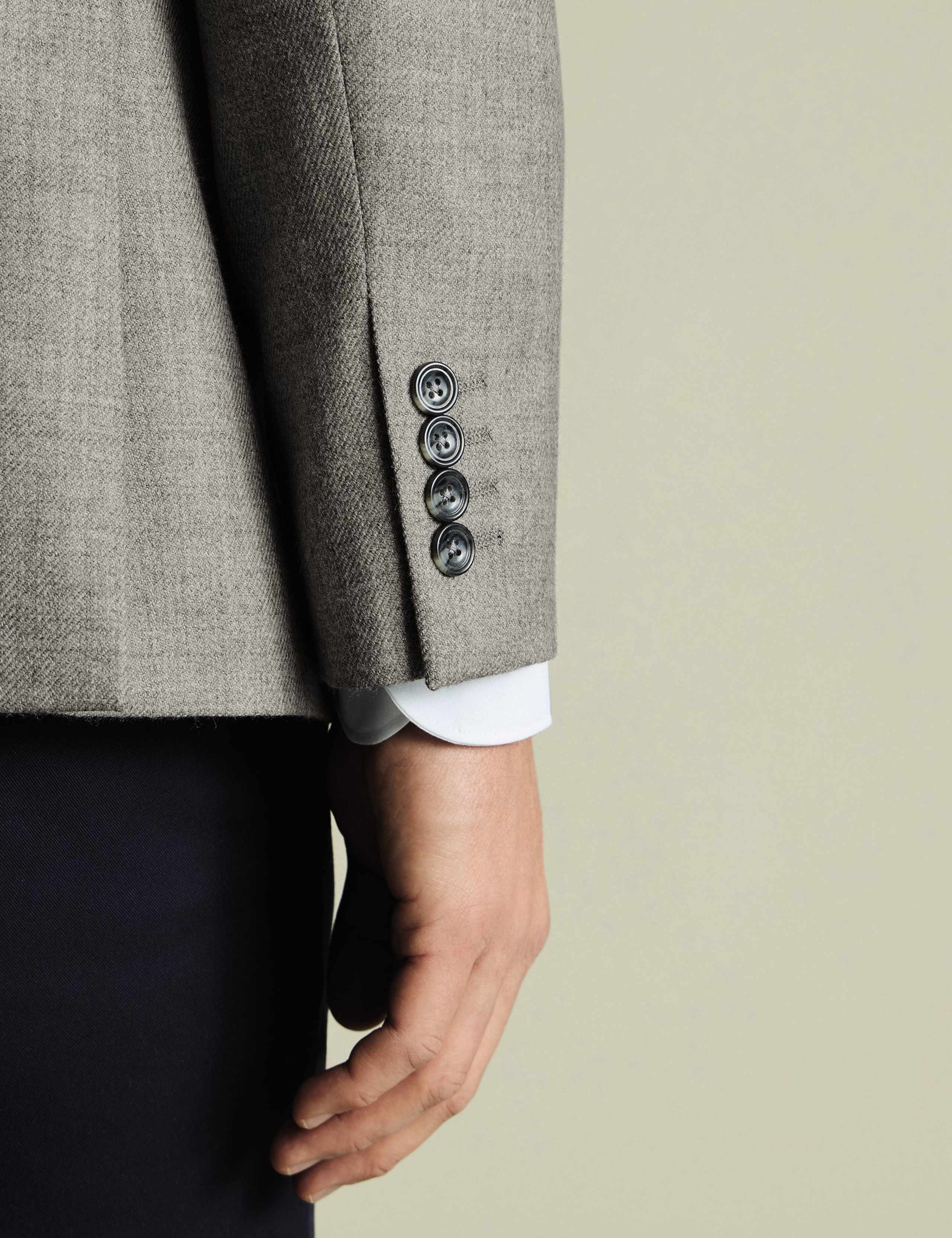 Slim Fit Pure Wool Twill Textured Jacket 4 of 5