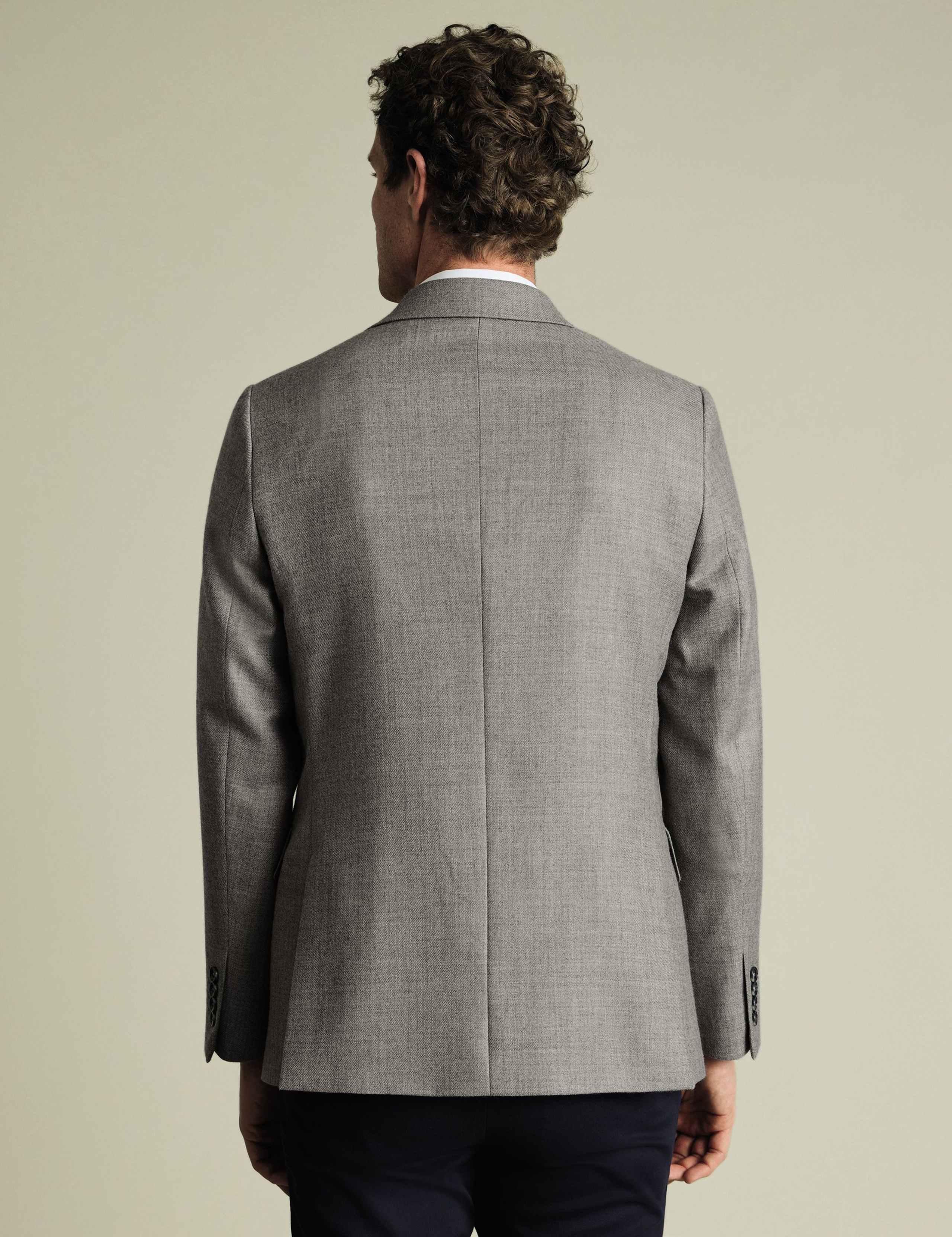 Slim Fit Pure Wool Twill Textured Jacket 5 of 5