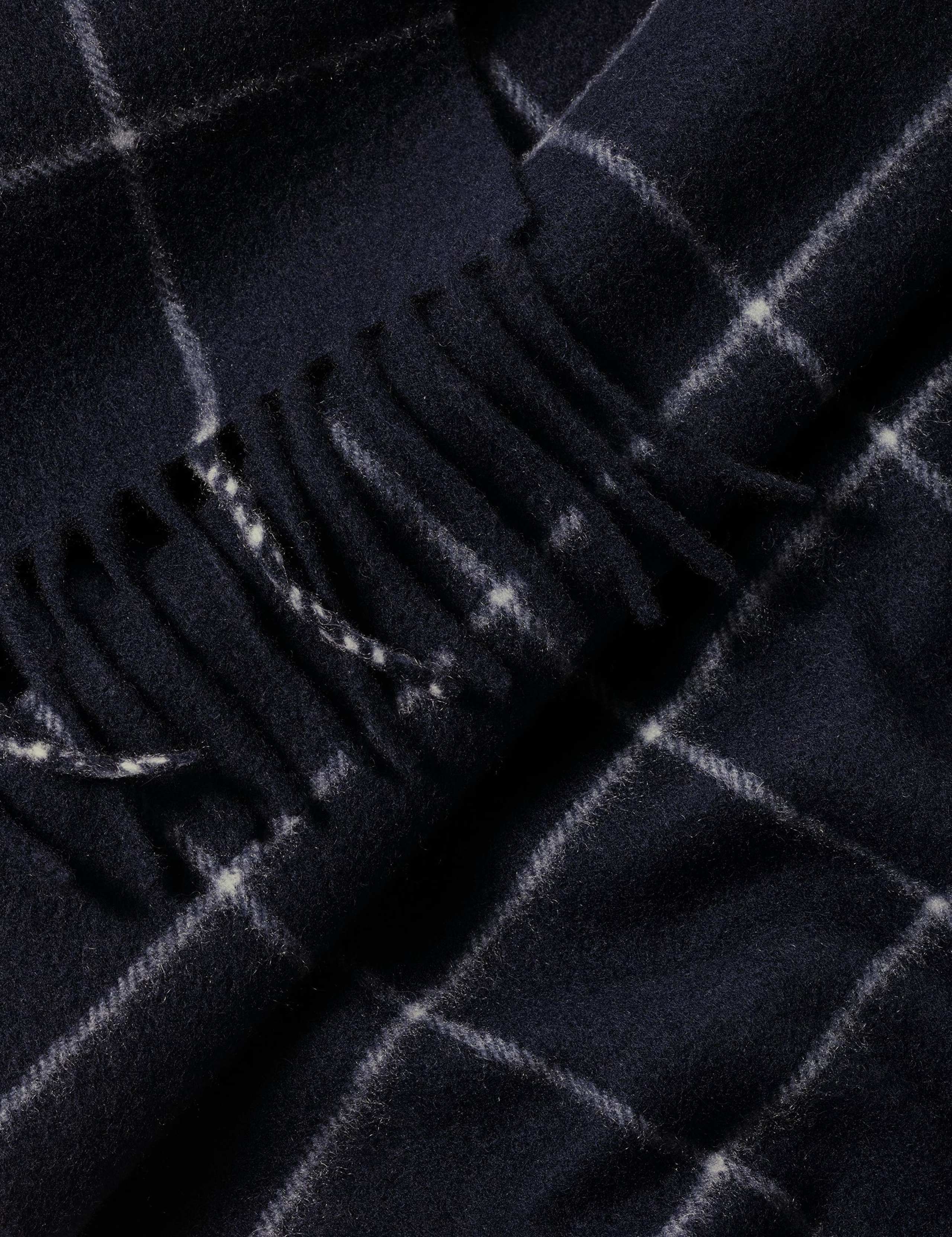 Pure Cashmere Windowpane Checked Scarf 2 of 3