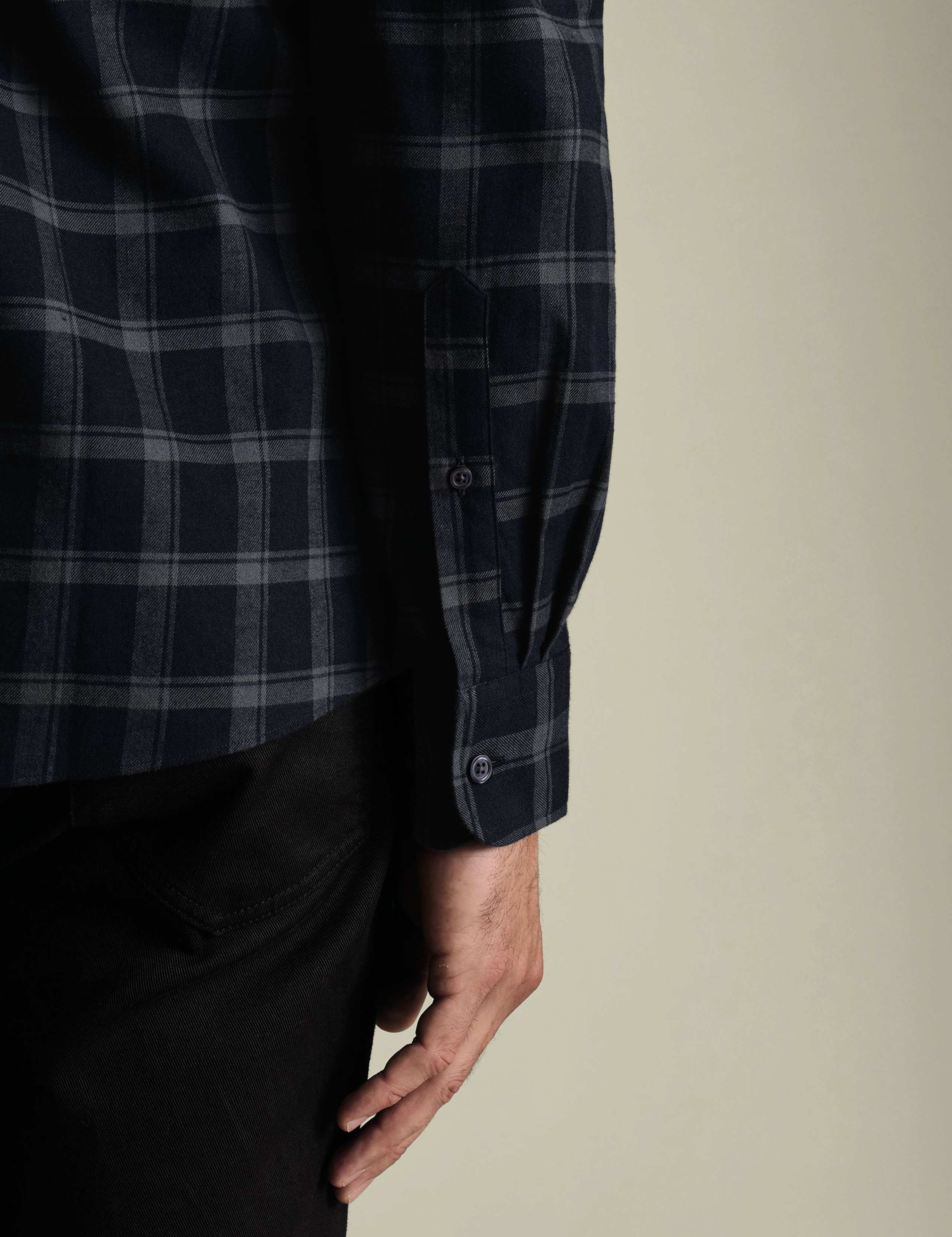 Regular Fit Brushed Flannel Checked Shirt 4 of 5
