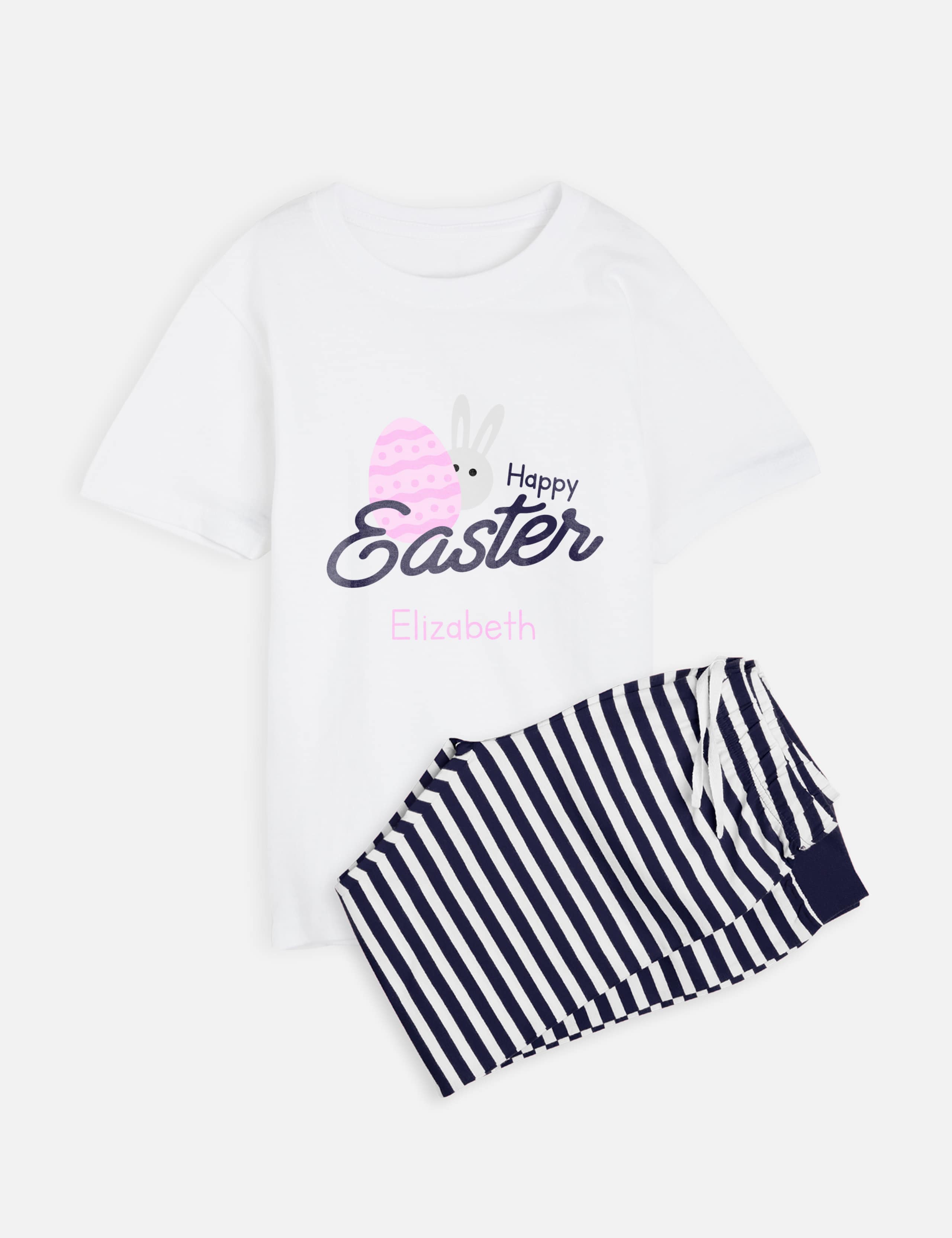 Personalised Girls Happy Easter Pyjamas (5-12 Yrs) 1 of 3