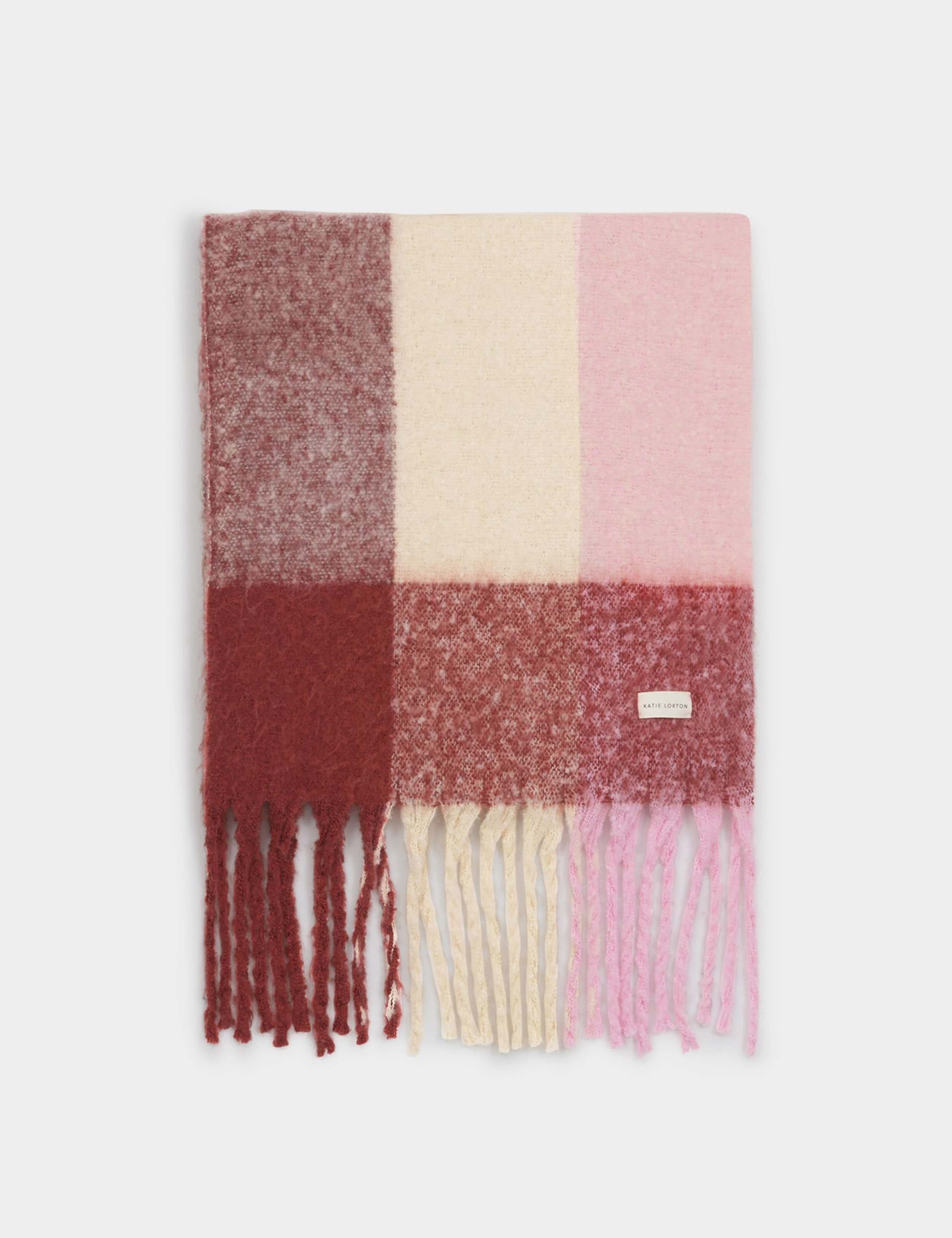 Brushed Checked Tassel Scarf 4 of 6