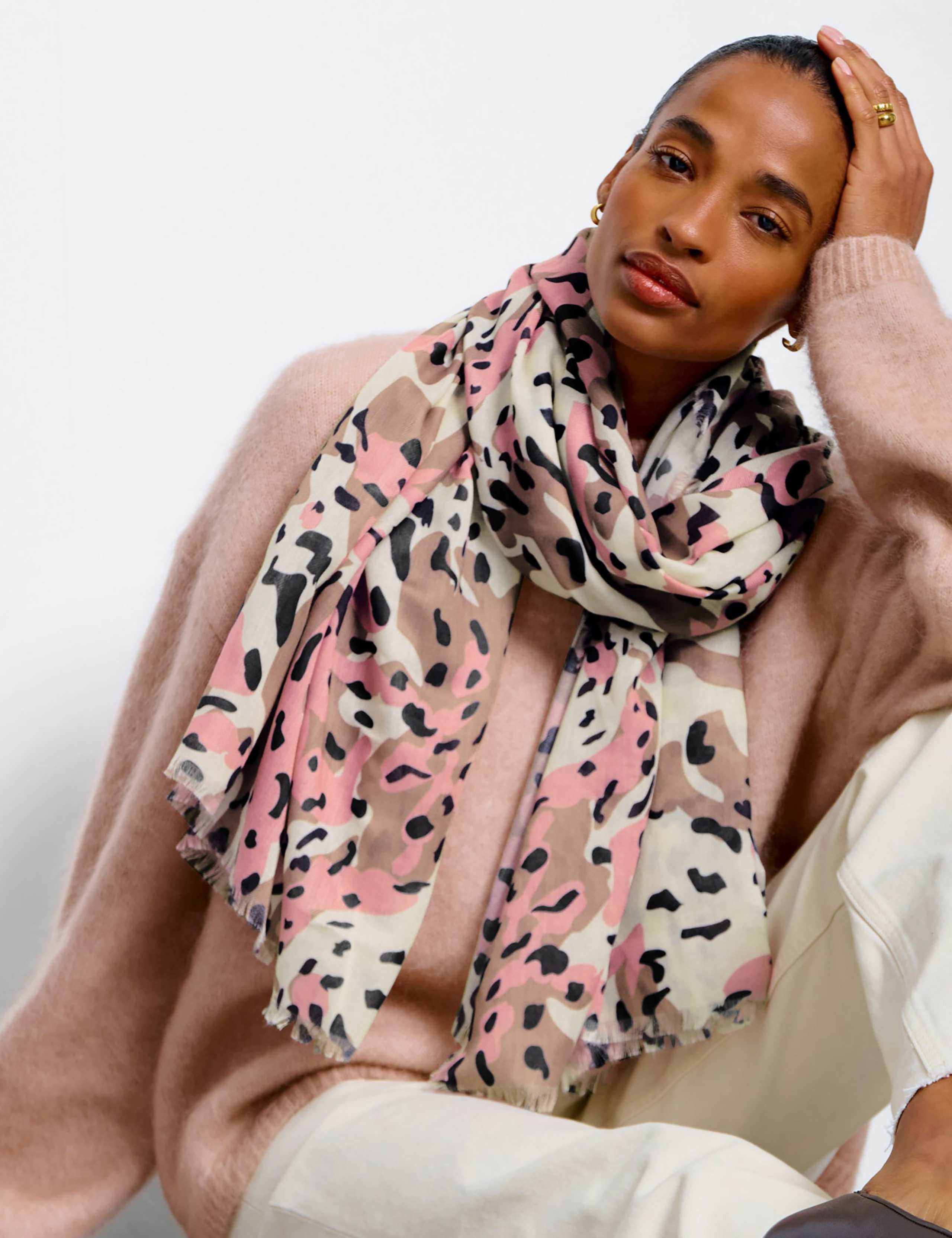 Tortoiseshell Print Scarf 1 of 5