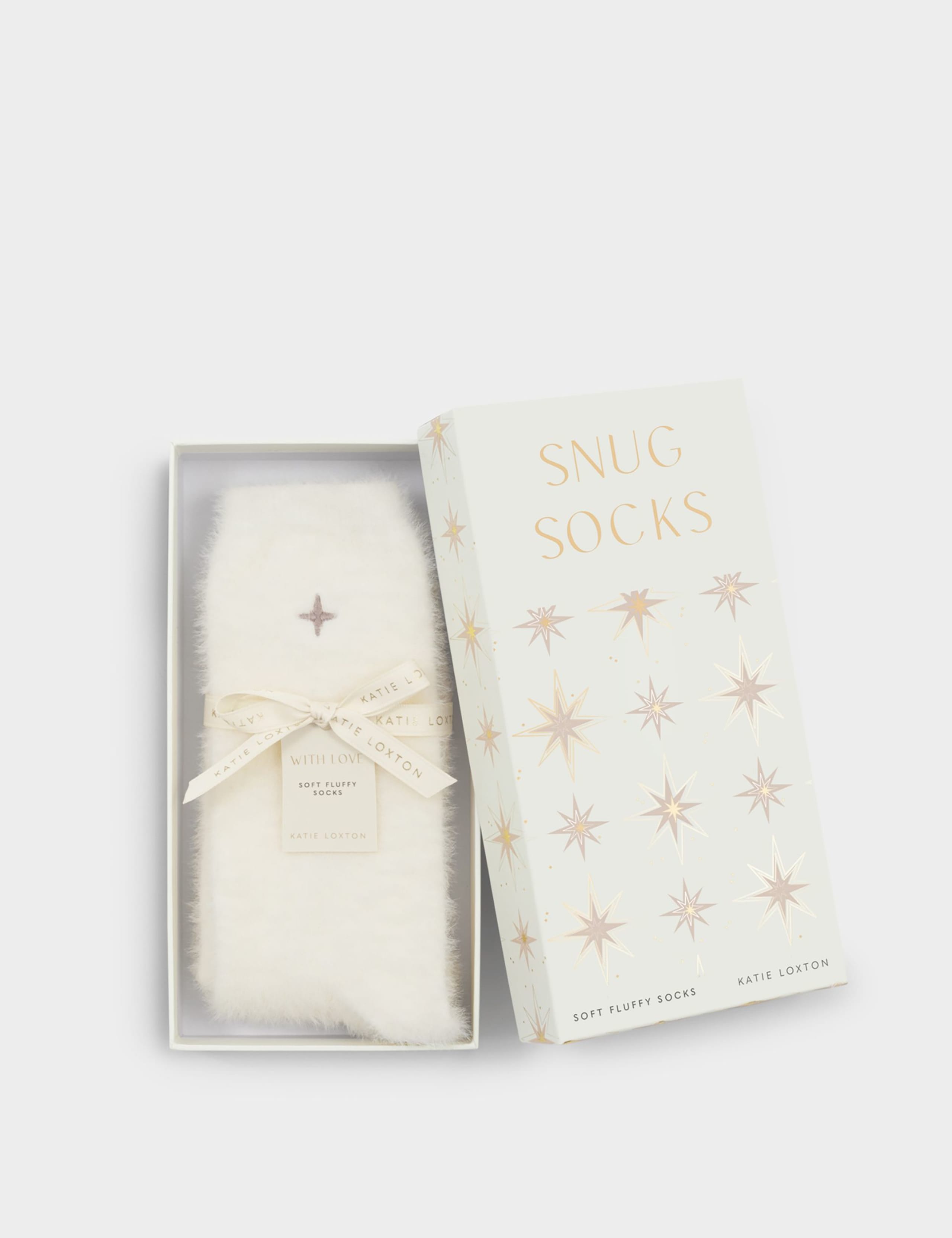 Star Embroidered Fluffy Socks Gift Box 2 of 6
