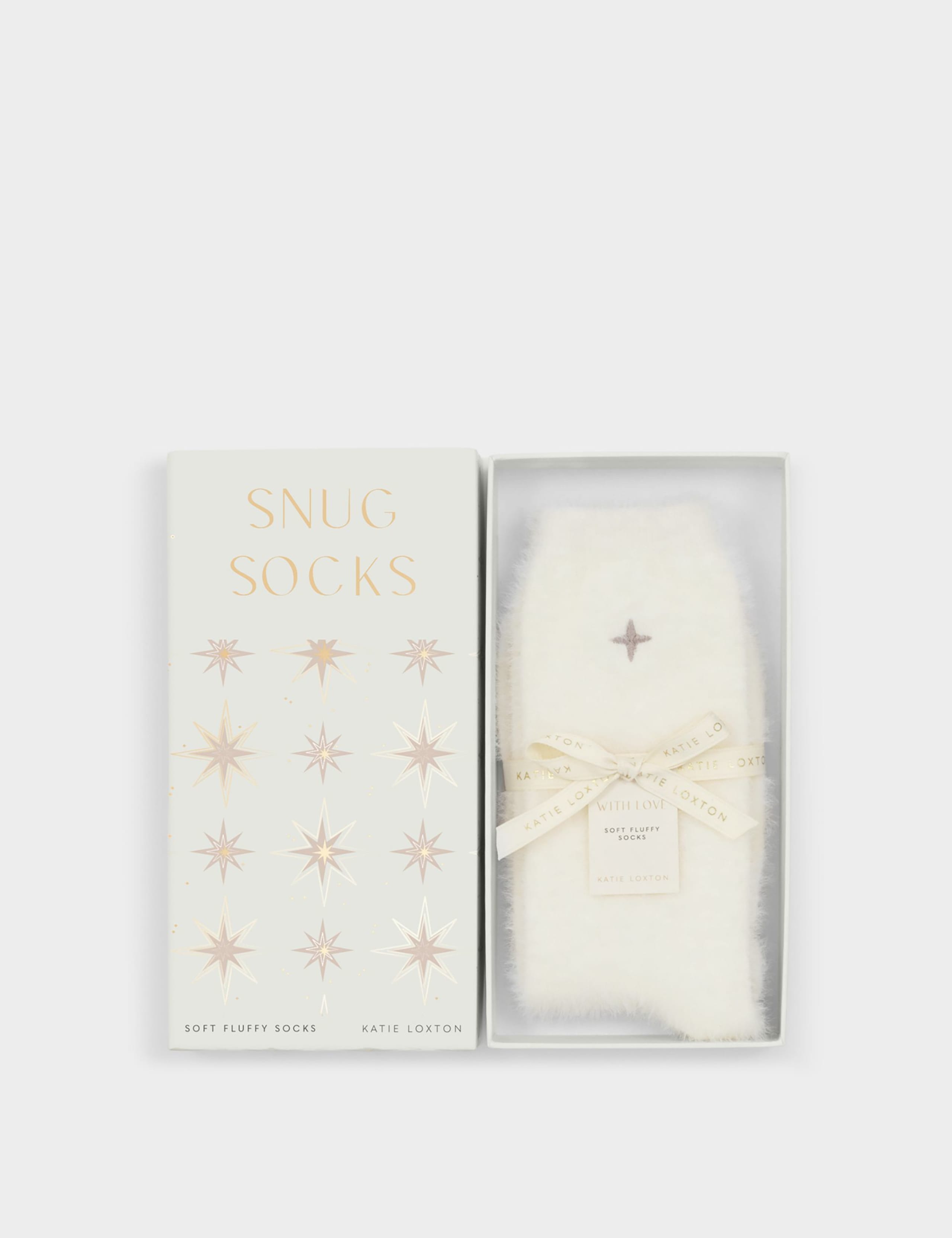 Star Embroidered Fluffy Socks Gift Box 3 of 6