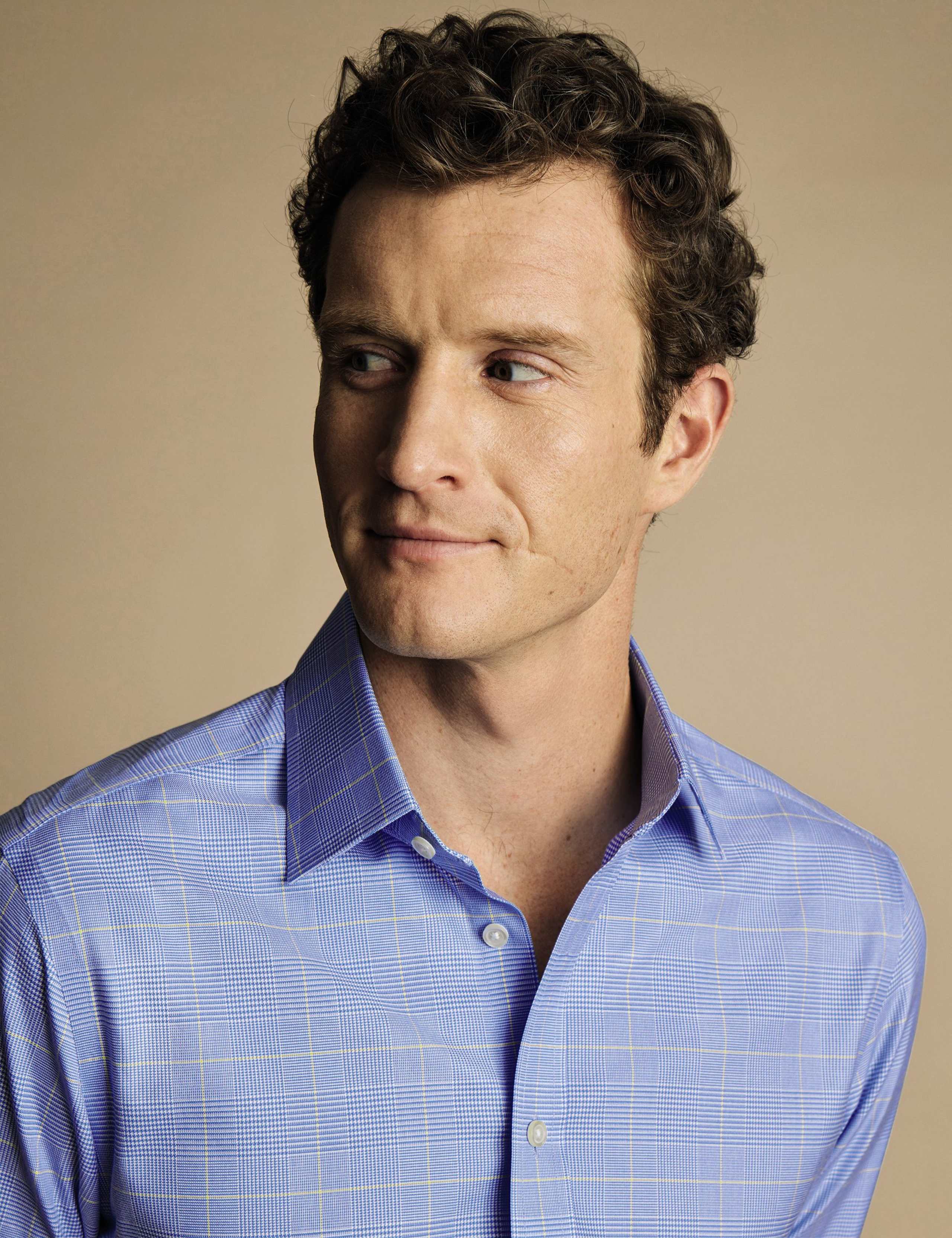 Slim Fit Non Iron Pure Cotton Check Shirt 2 of 6