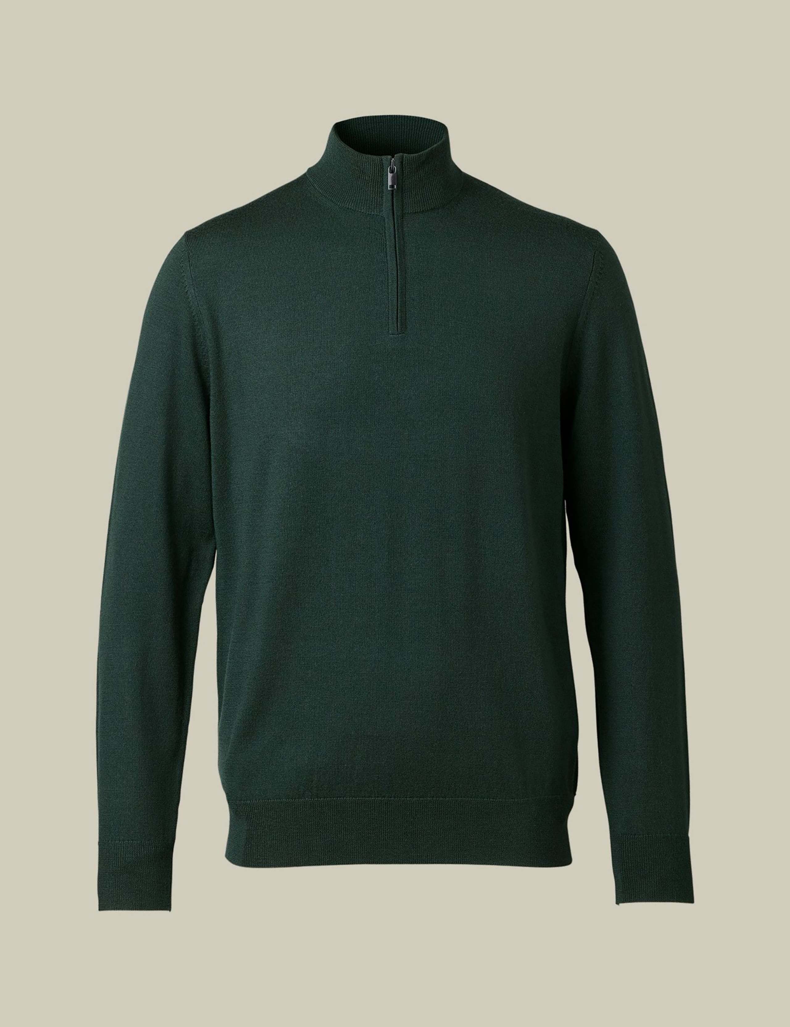 Pure Merino Wool Half Zip Jumper 4 of 4