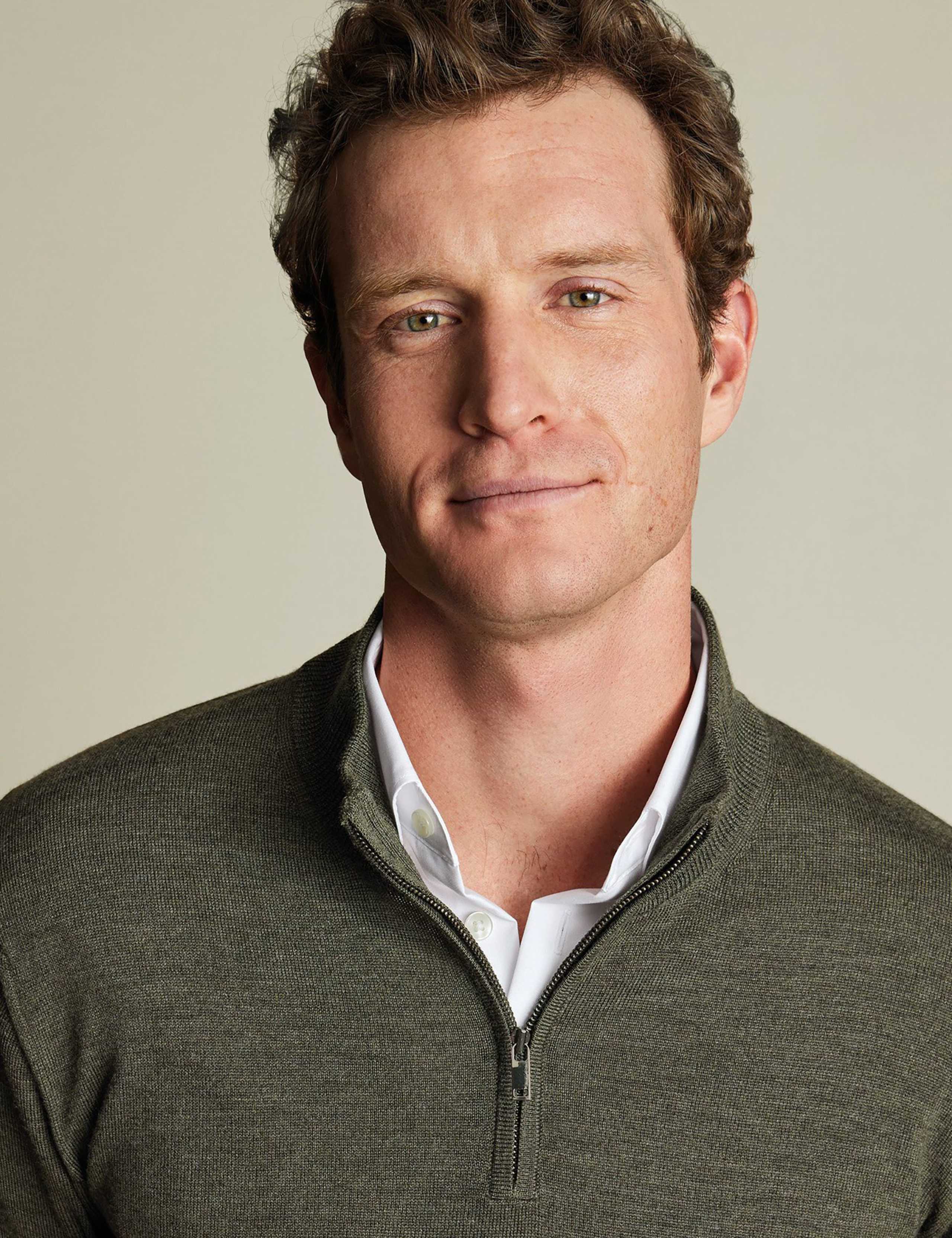 Pure Merino Wool Half Zip Jumper 2 of 5