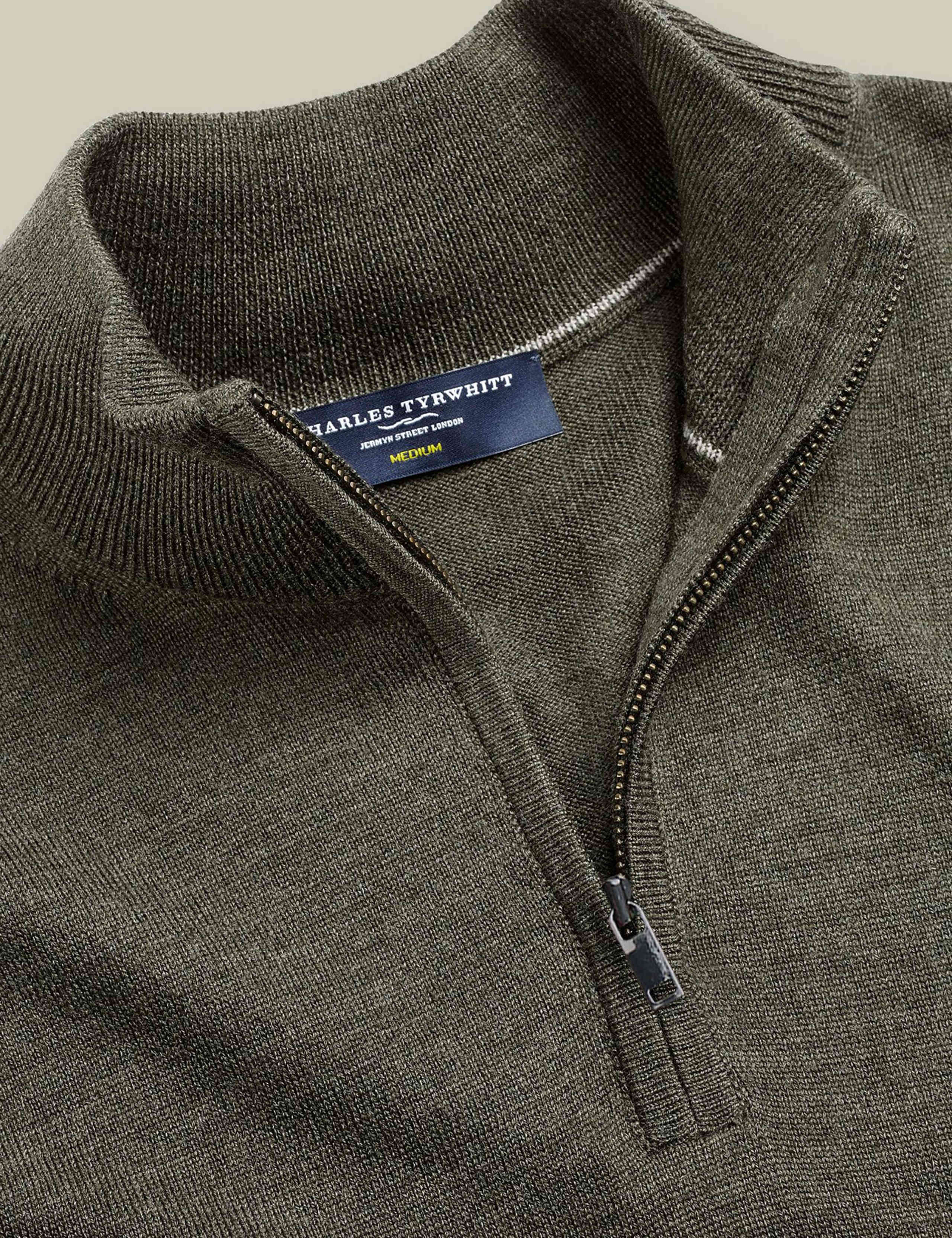Pure Merino Wool Half Zip Jumper 3 of 5