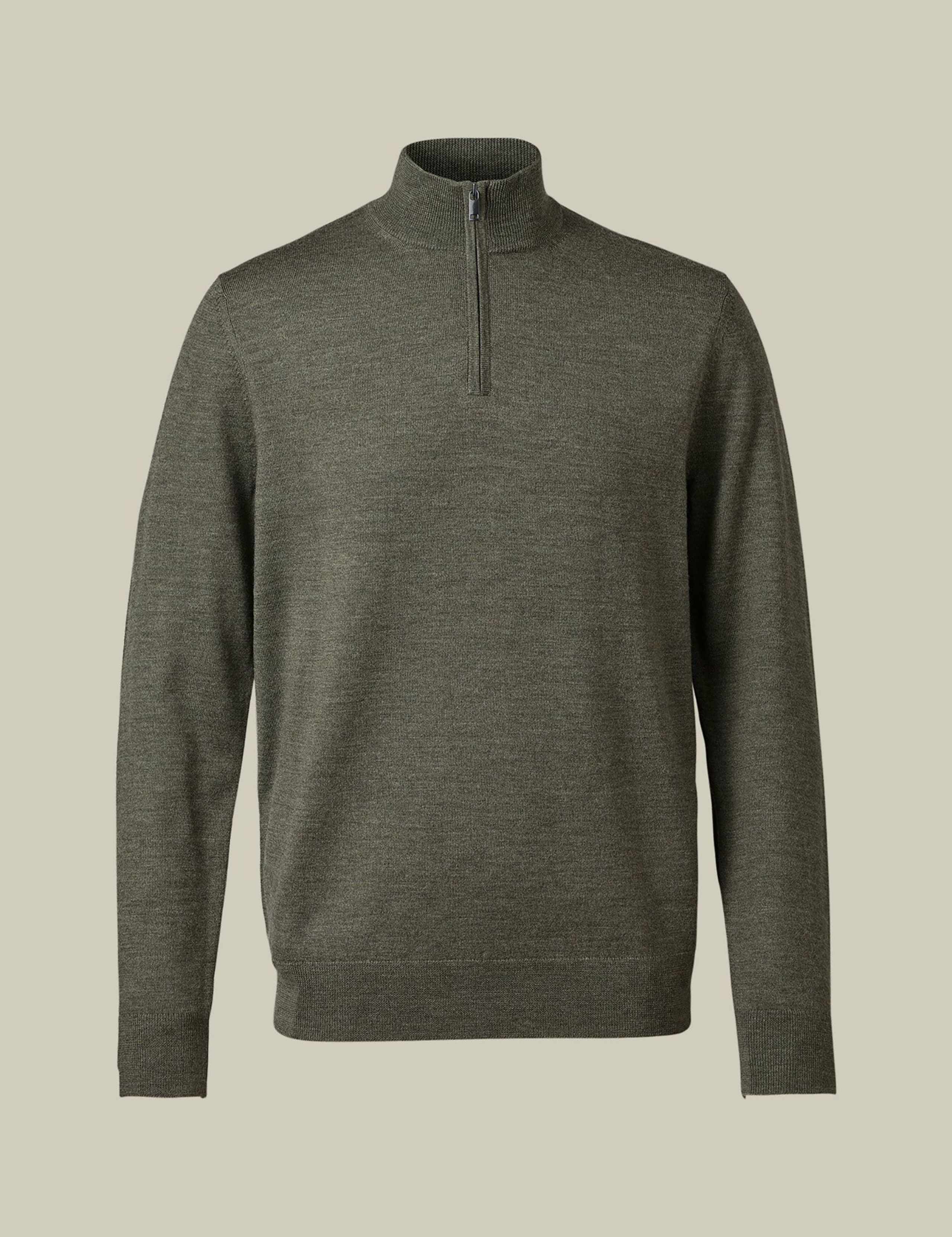 Pure Merino Wool Half Zip Jumper 5 of 5