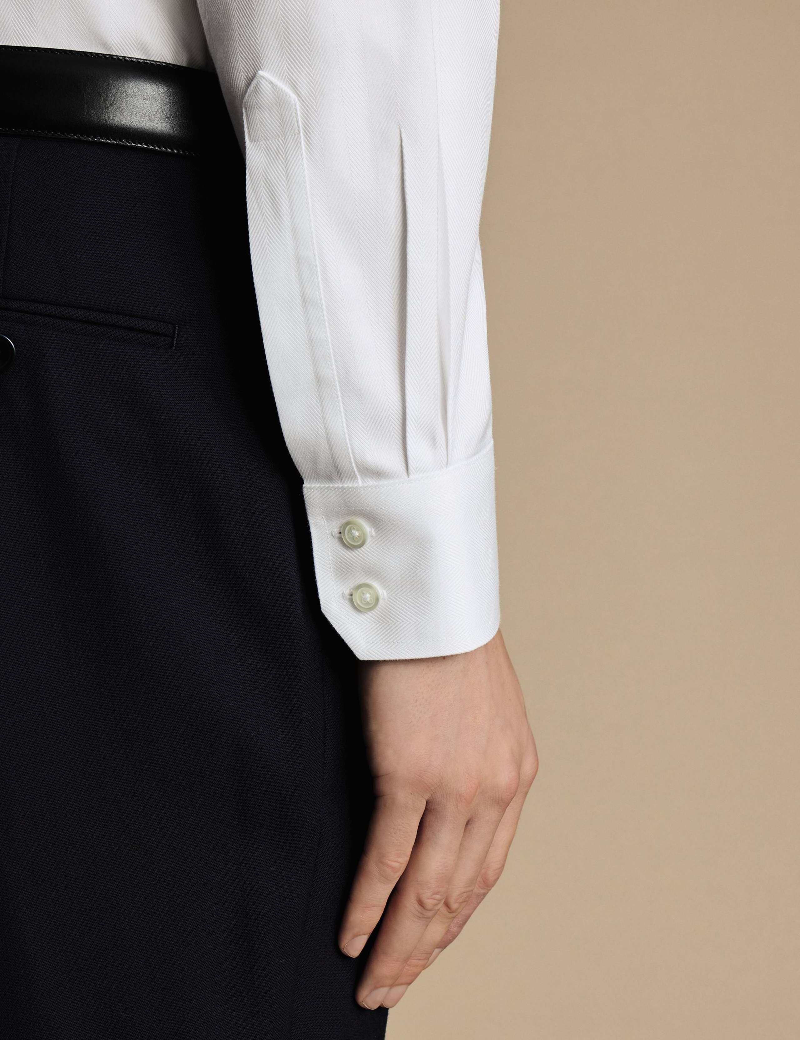 Slim Fit Non Iron Herringbone Shirt 5 of 6